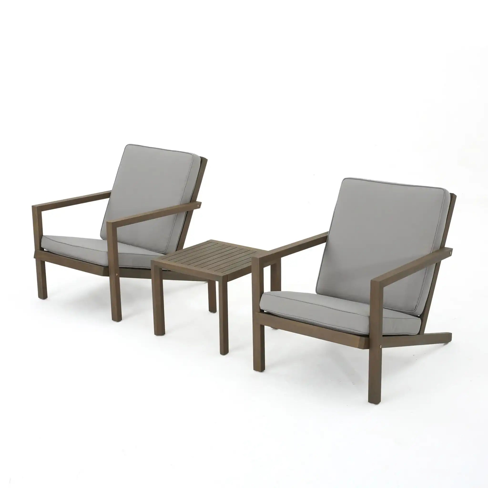 Celestaria - 3 Piece Outdoor Chat Set With Adirondack Chairs, Cushions And Side Table - Best Buy Furniture