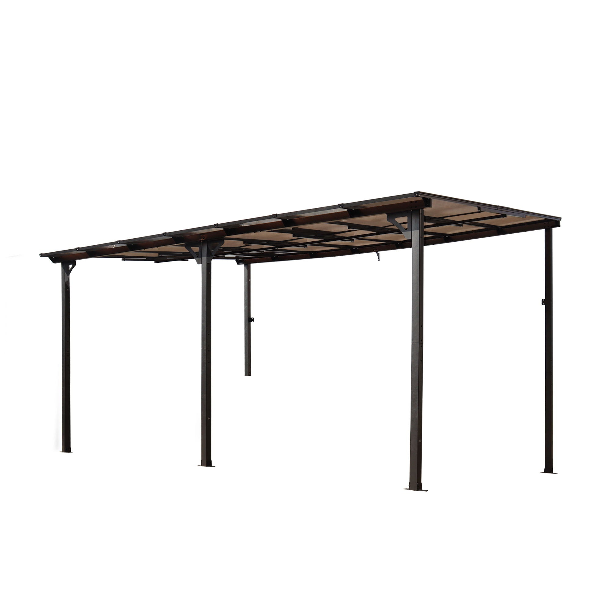 Wall Mounted Outdoor Pergola Gazebo, Heavy Duty Metal Awning With Roof - Best Buy Furniture