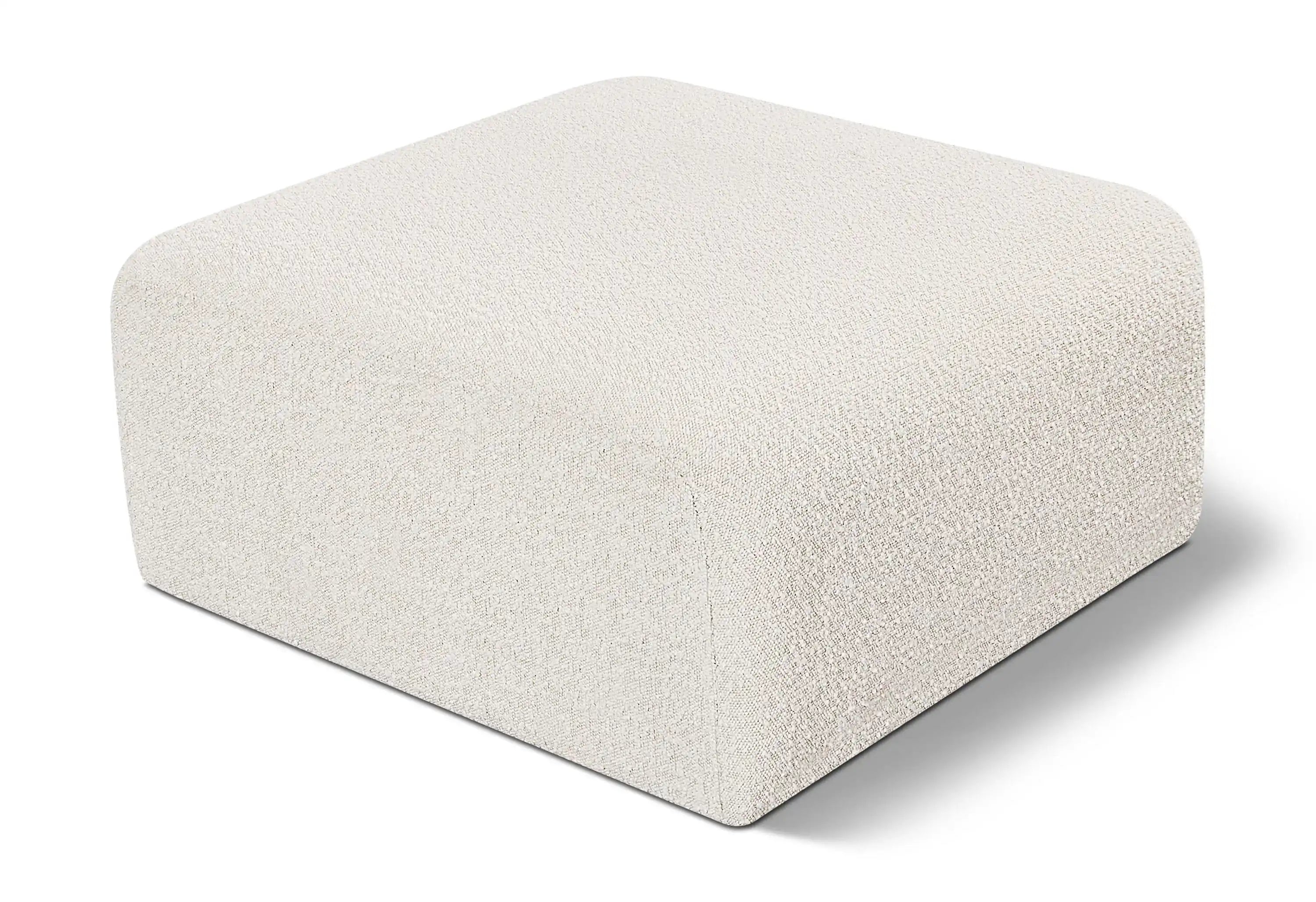 Arc - Boucle Fabric Ottoman - Best Buy Furniture