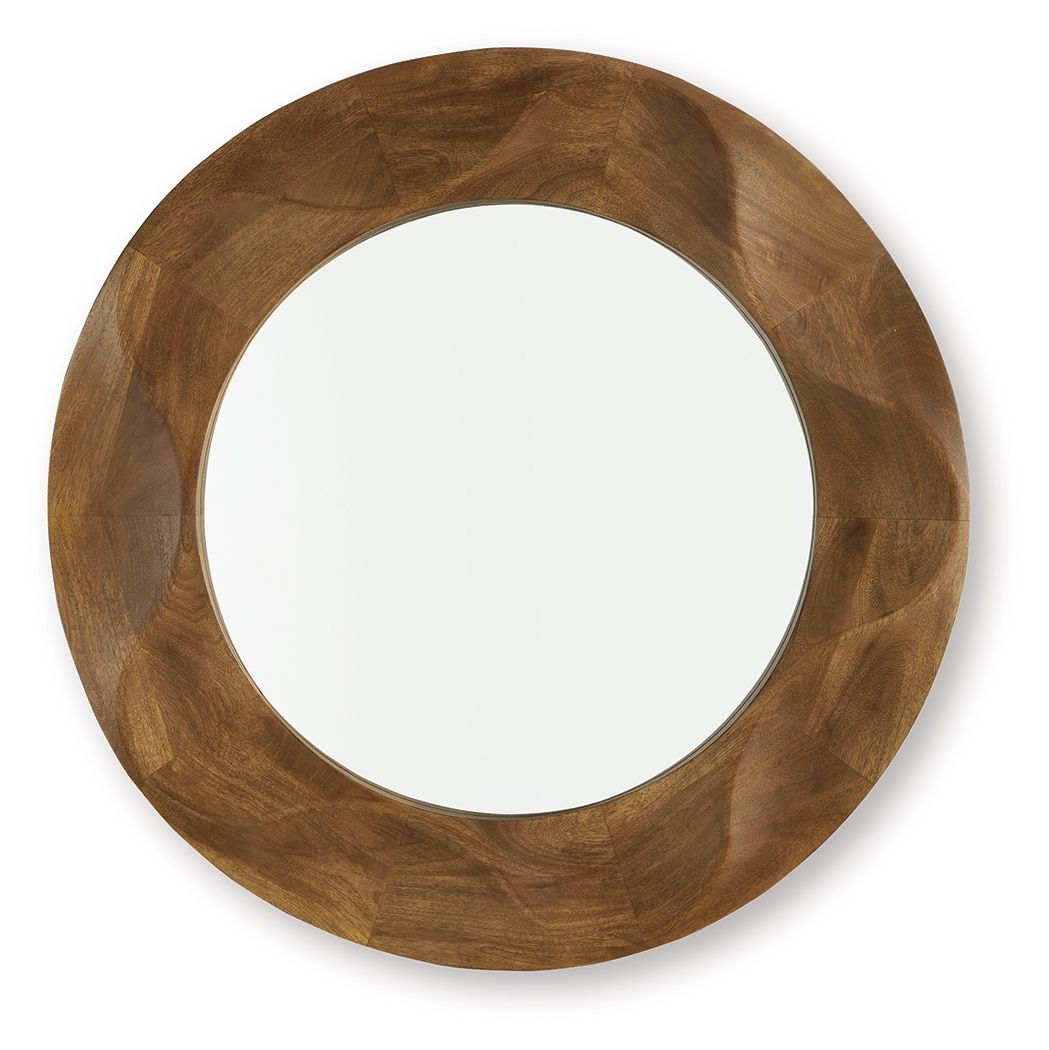Aajon - Accent Mirror - Brown - Best Buy Furniture