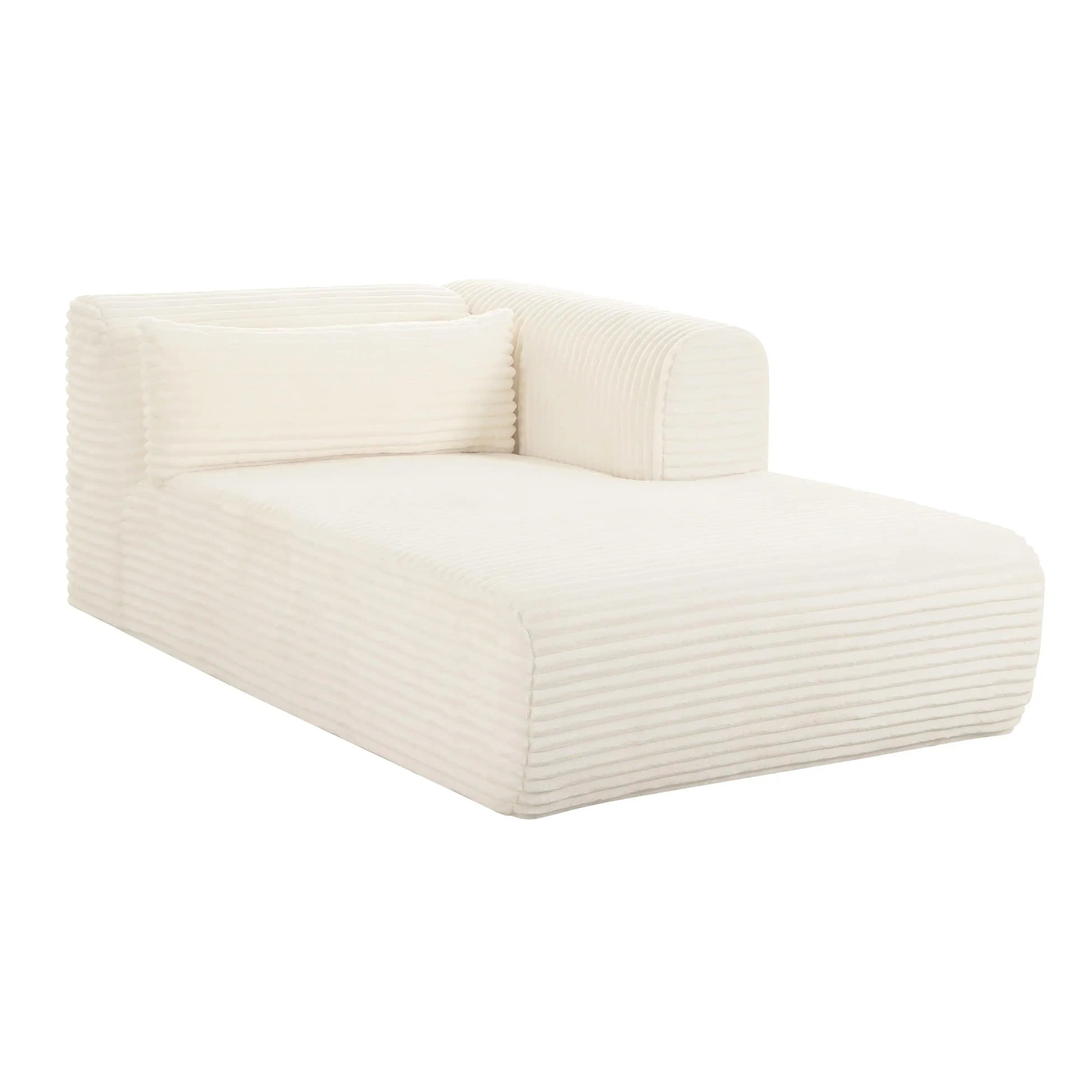 Tarra - Fluffy Oversized Corduroy Modular Chaise - Best Buy Furniture