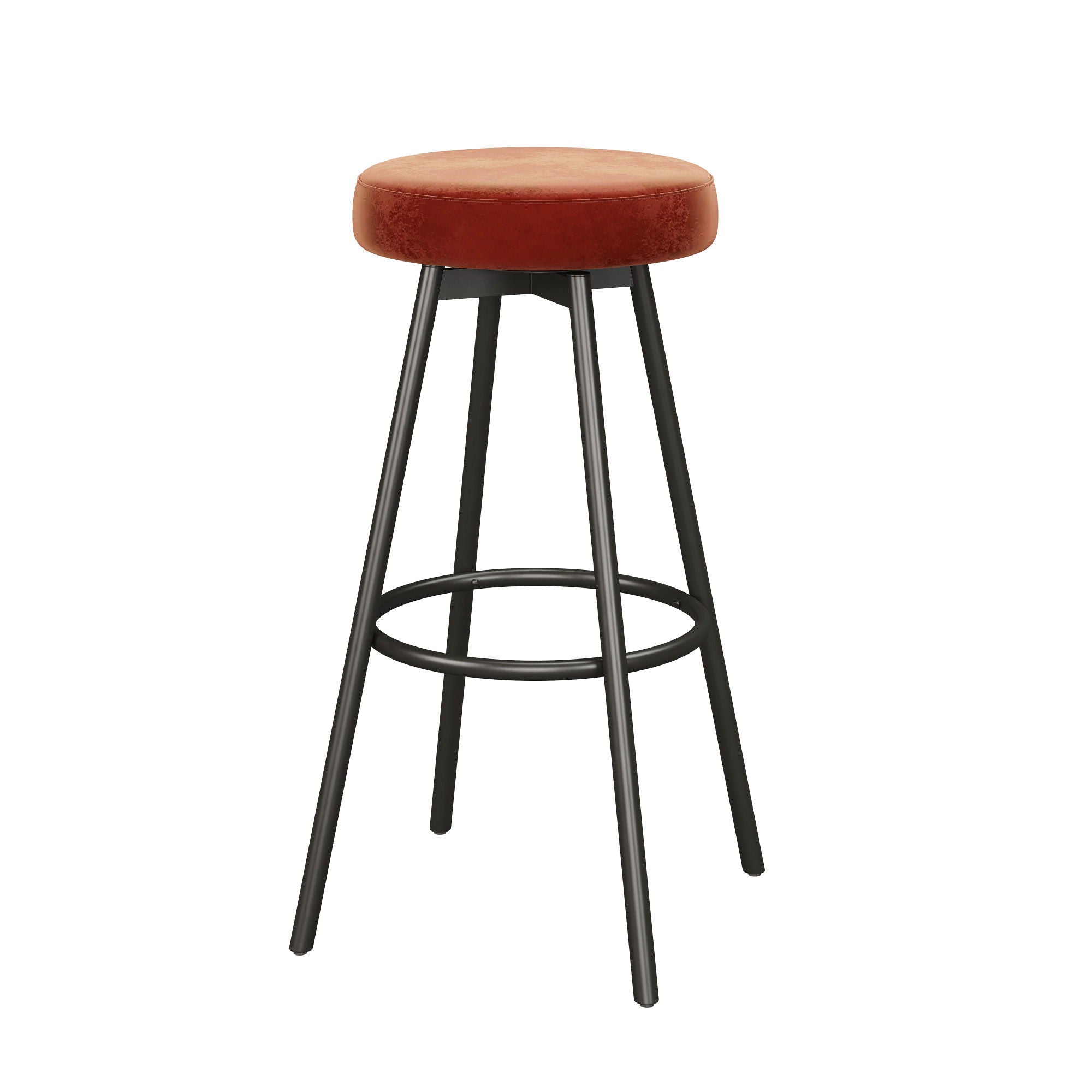 Modern Glam Upholstered Faux Velvet Bar Stool - Best Buy Furniture
