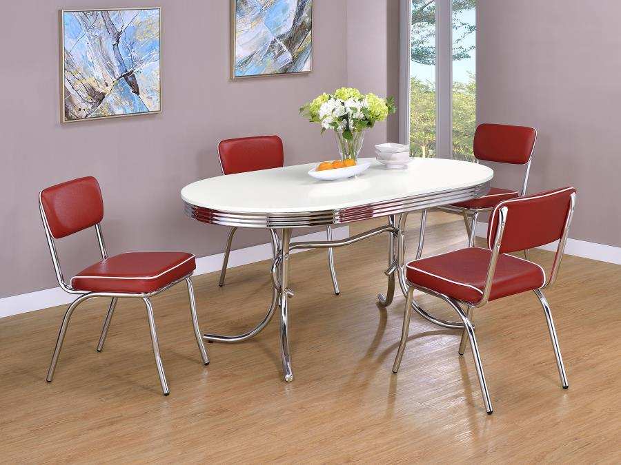 Retro - Oval Dining Table Set - Best Buy Furniture