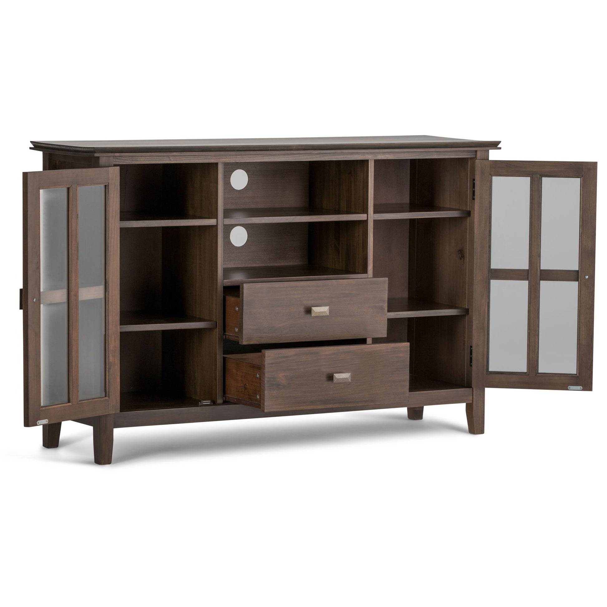 Artisan - Tall TV Media Stand - Natural Aged Brown - Best Buy Furniture