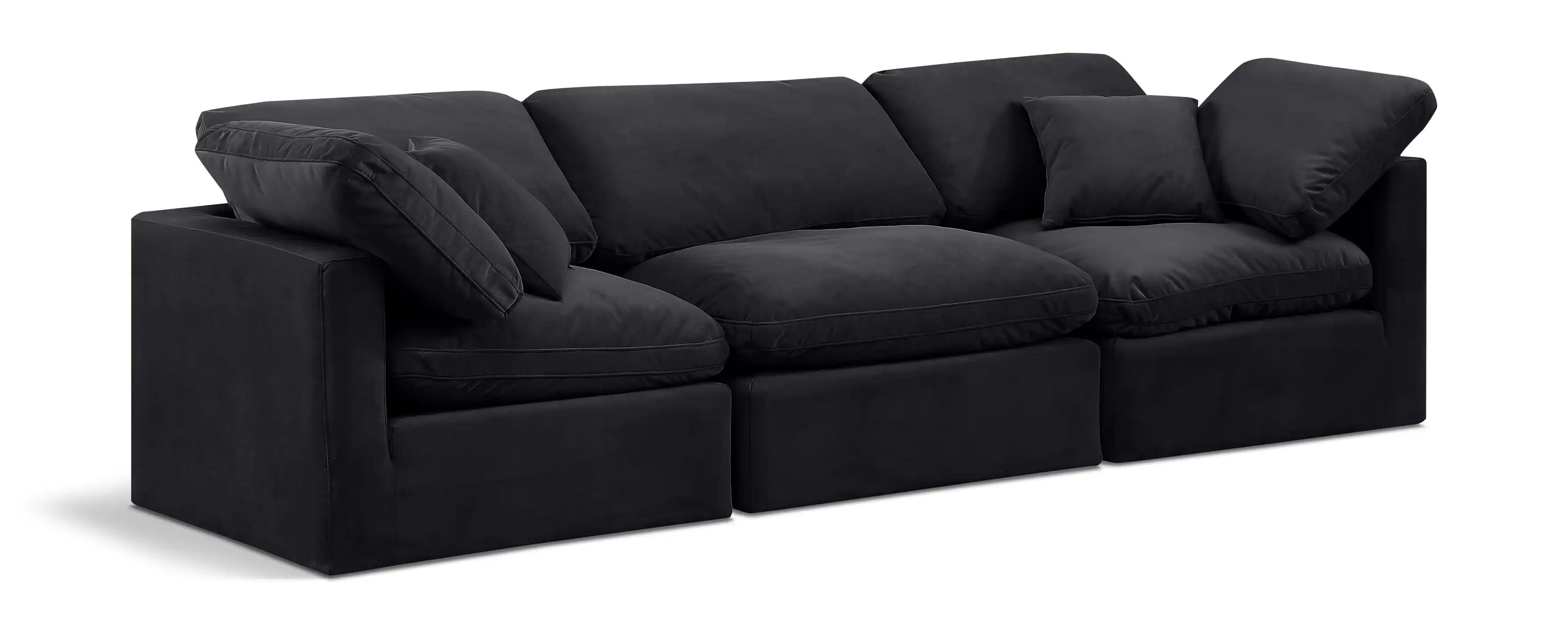Indulge - Velvet 3 Seat Modular Sofa - Best Buy Furniture
