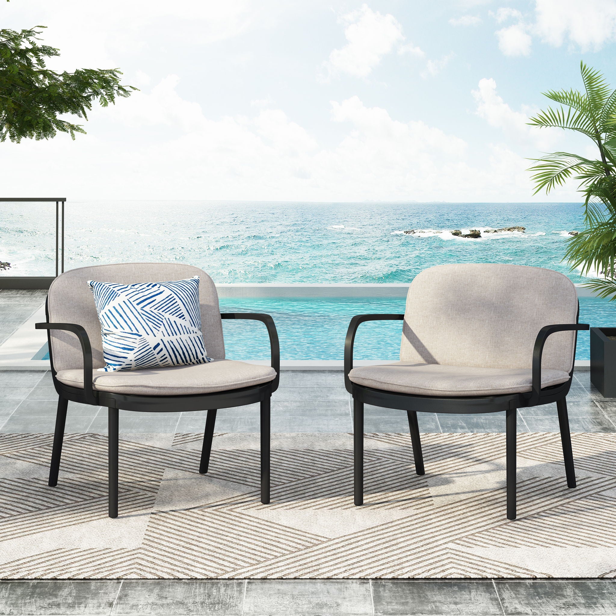 Luna - Outdoor Club Chair (Set of 2) - Best Buy Furniture