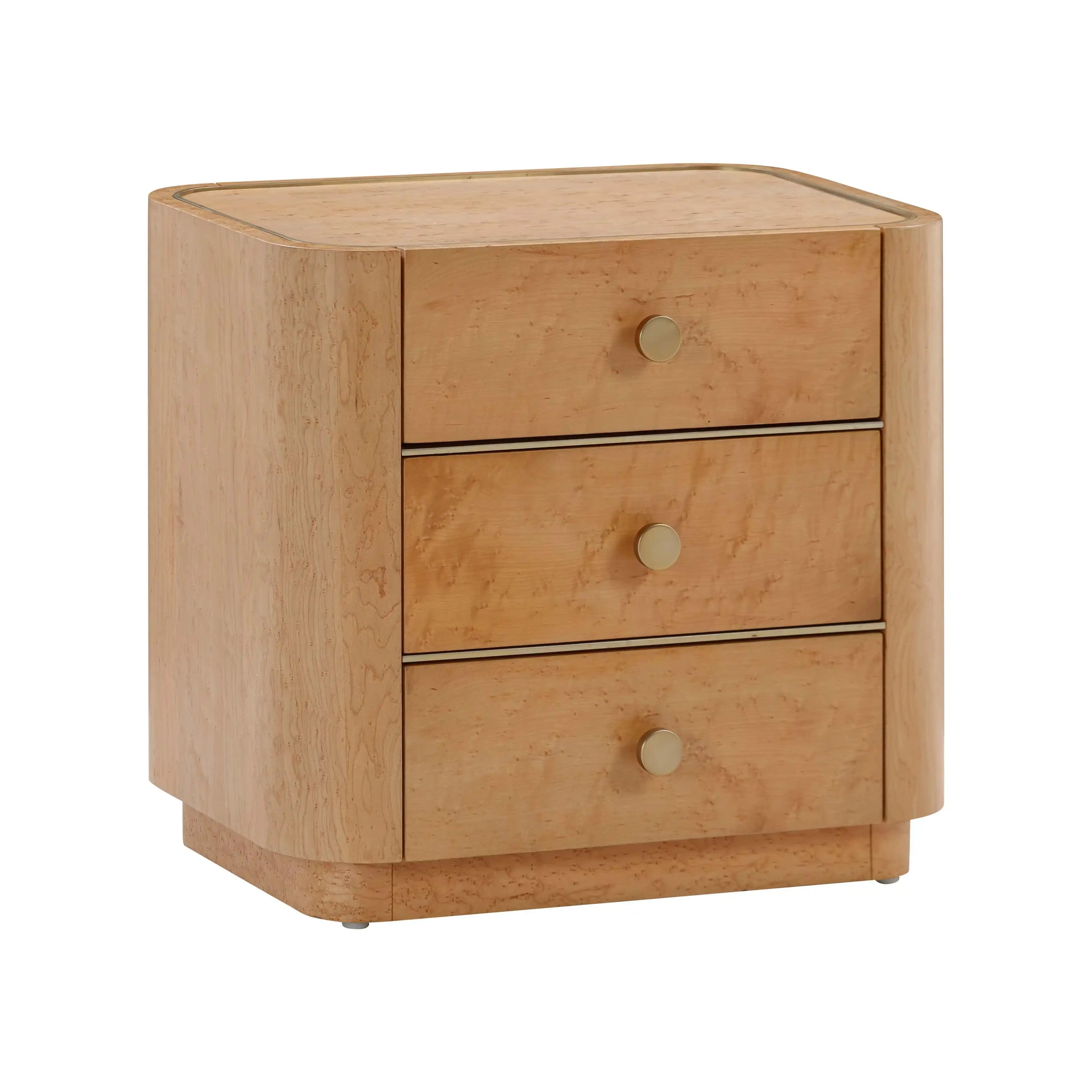 Abigail - Birdseye Maple Nightstand - Natural - Best Buy Furniture