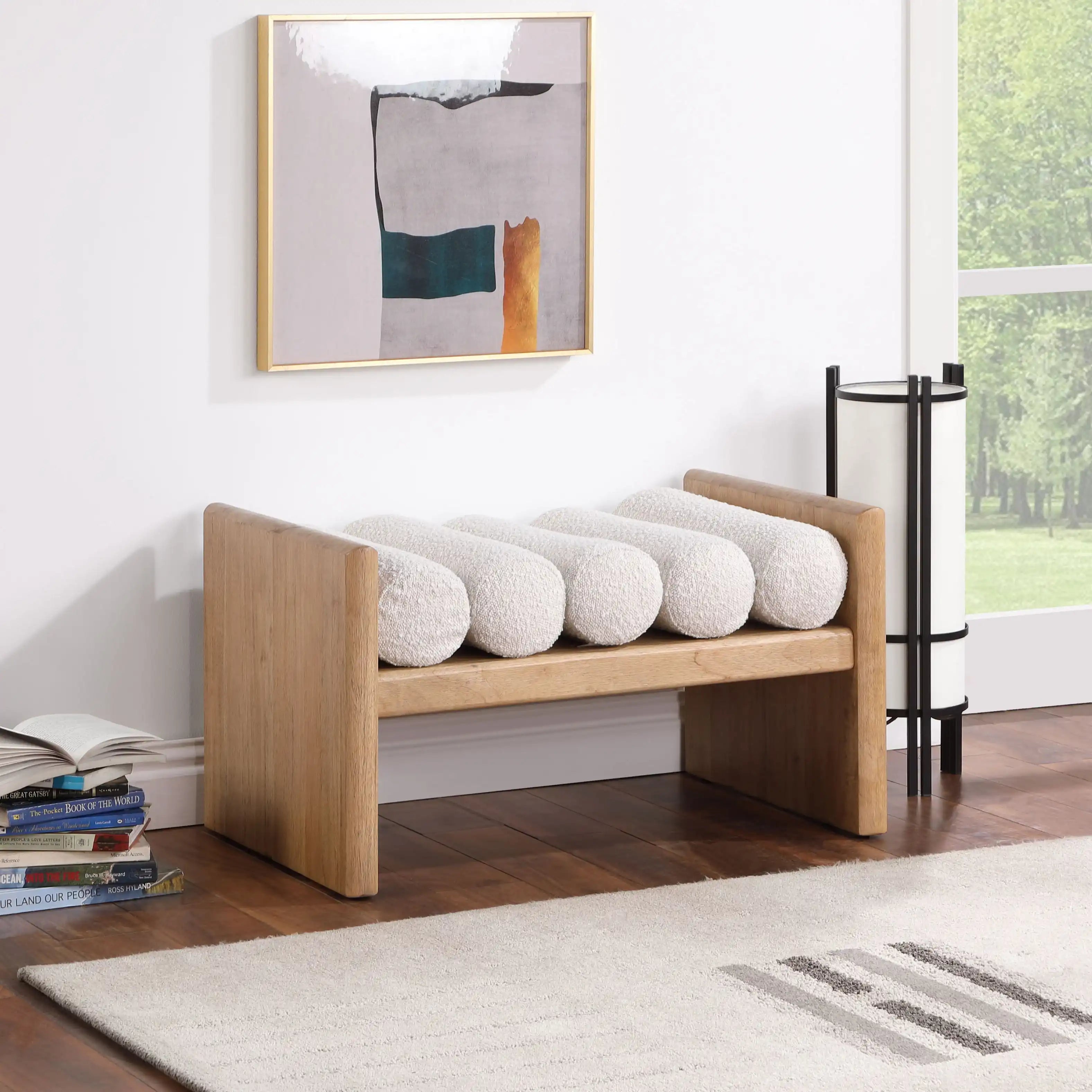 Waverly - Bench With Natural Frame - Best Buy Furniture