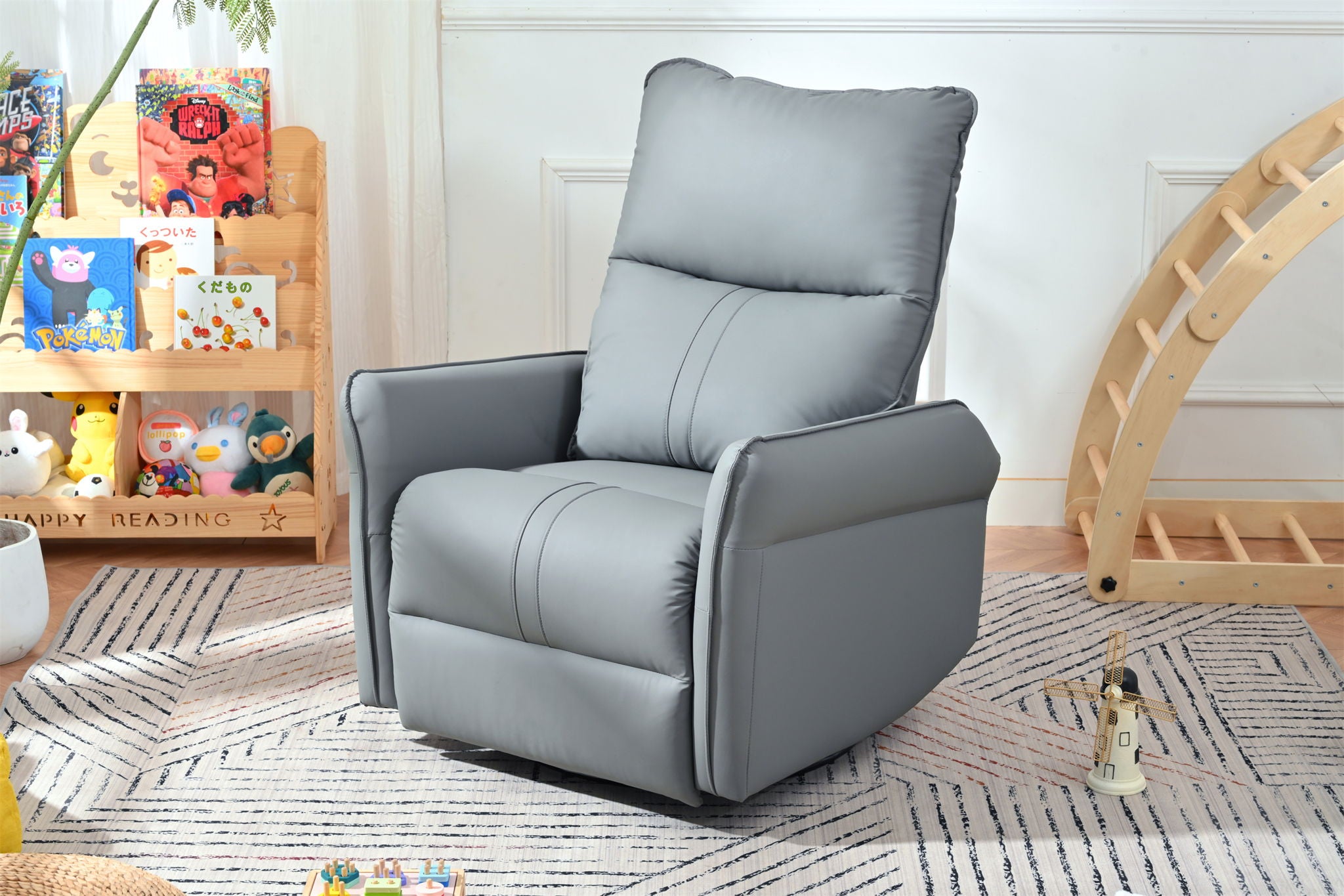 360° Modern Small Rocking Swivel Recliner Chair With Side Pocket - Best Buy Furniture