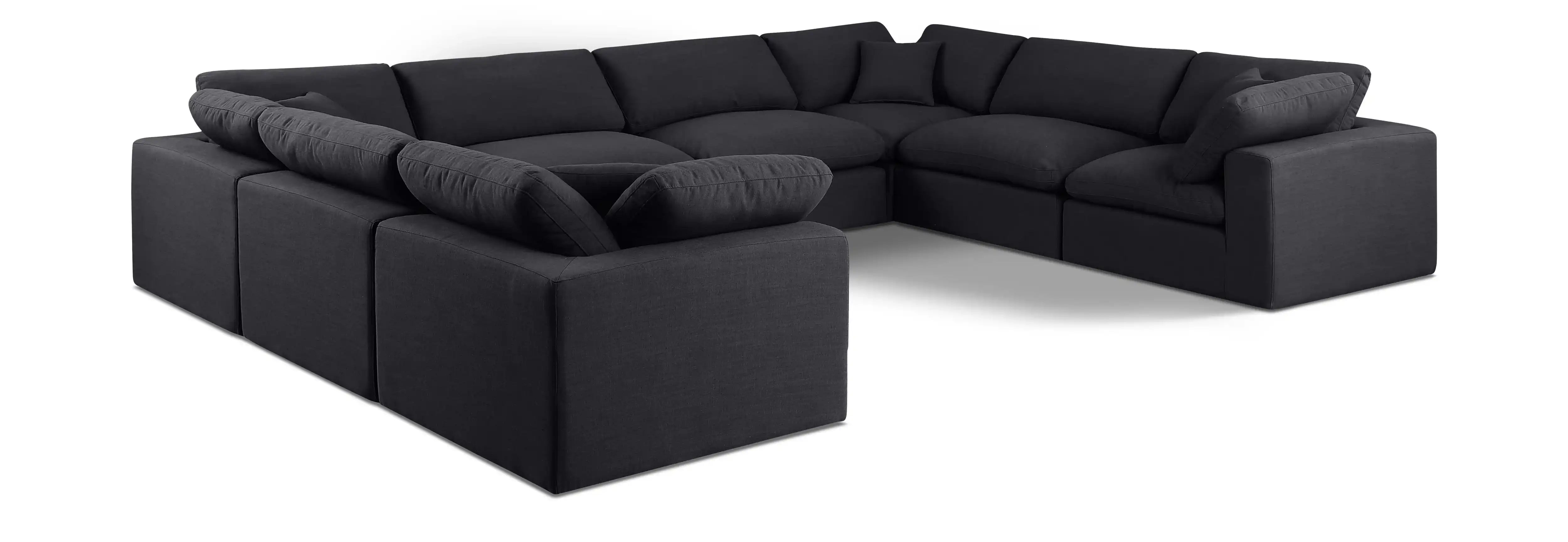 Comfy - 8 Piece Linen Modular Sectional - Best Buy Furniture