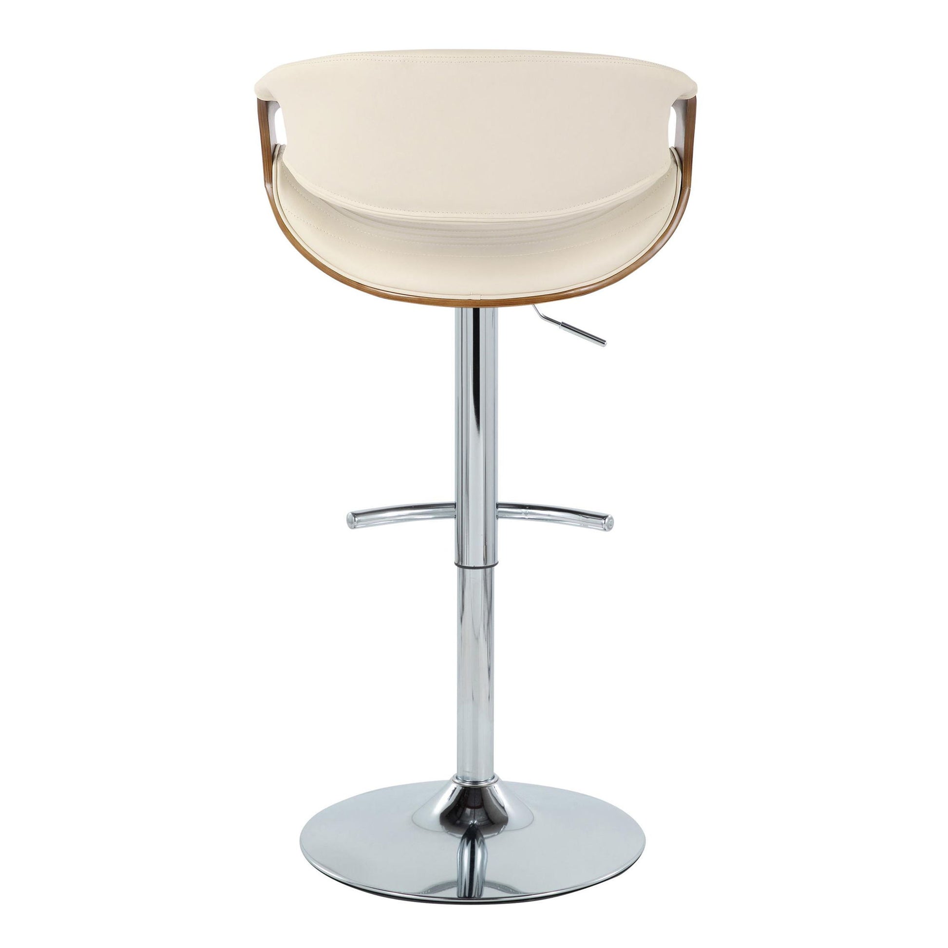 Symphony - Mid Century Modern Adjustable Barstool & Swivel With Rounded T Footrest (Set of 2) - Best Buy Furniture