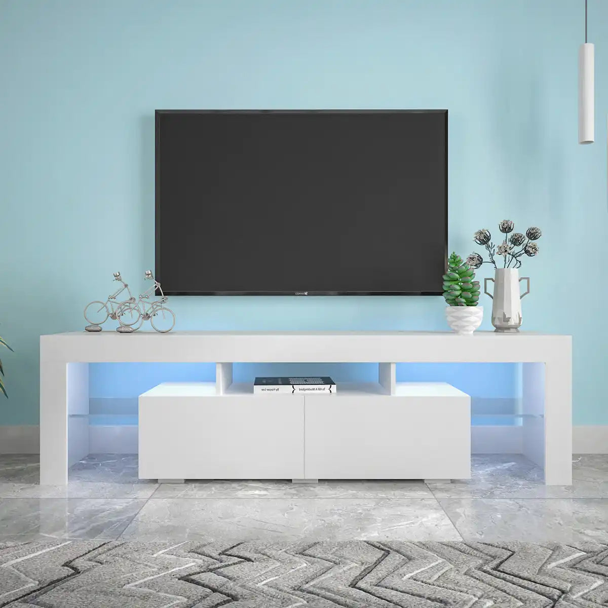 Modern White Led TV Stand | Stylish 20 Colors LED TV Stand - Best Buy Furniture
