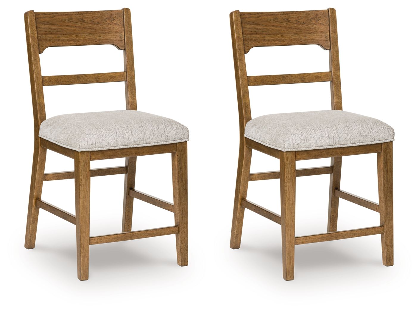 Cabalynn - Upholstered Barstool (Set of 2) - Oatmeal / Light Brown - Best Buy Furniture