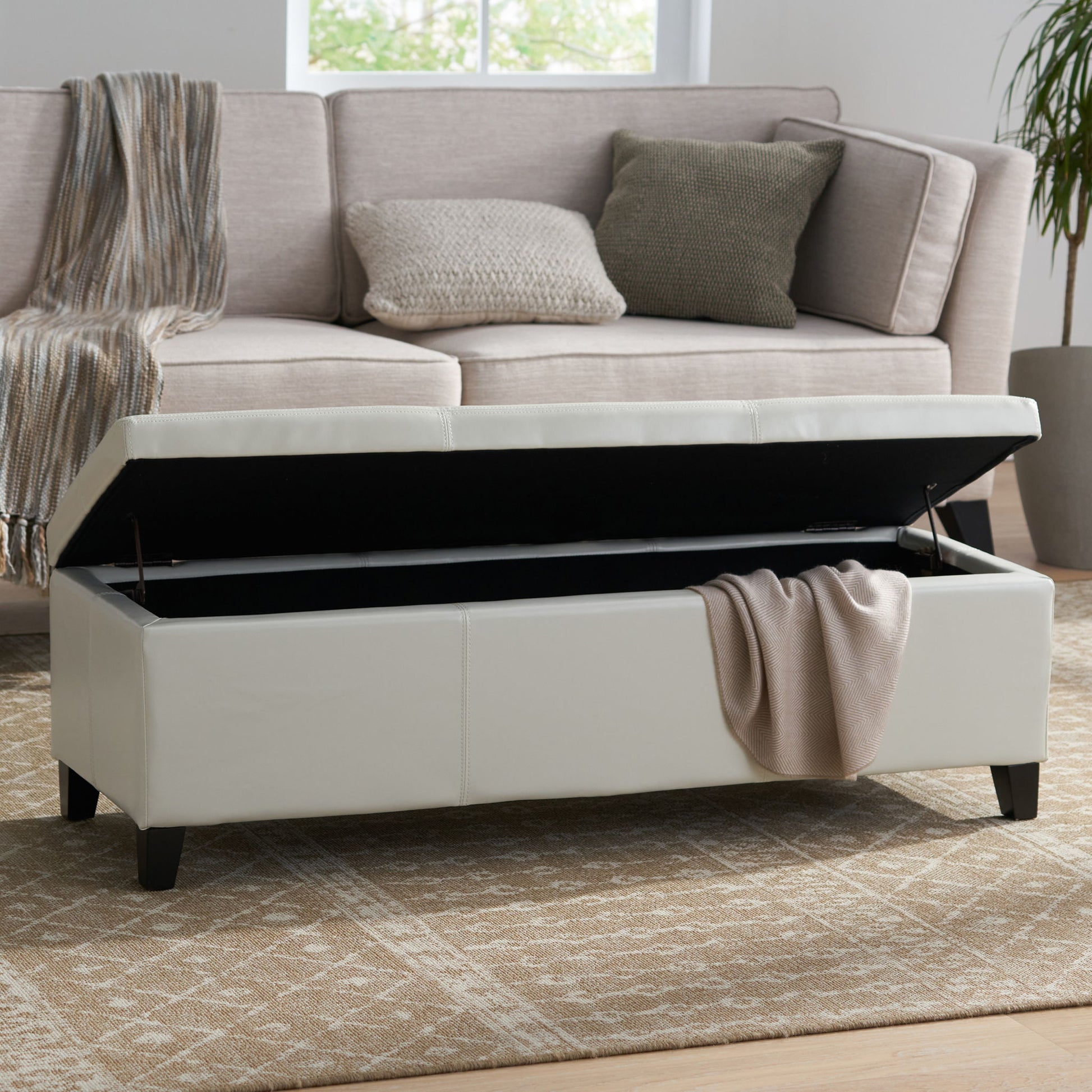 Glouster - Contemporary Storage Ottoman - Best Buy Furniture