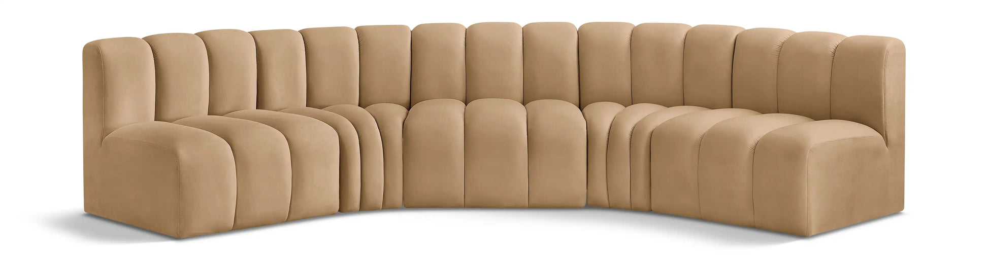 Arc - Velvet 5 Piece U-Shaped Modular Sofa - Best Buy Furniture