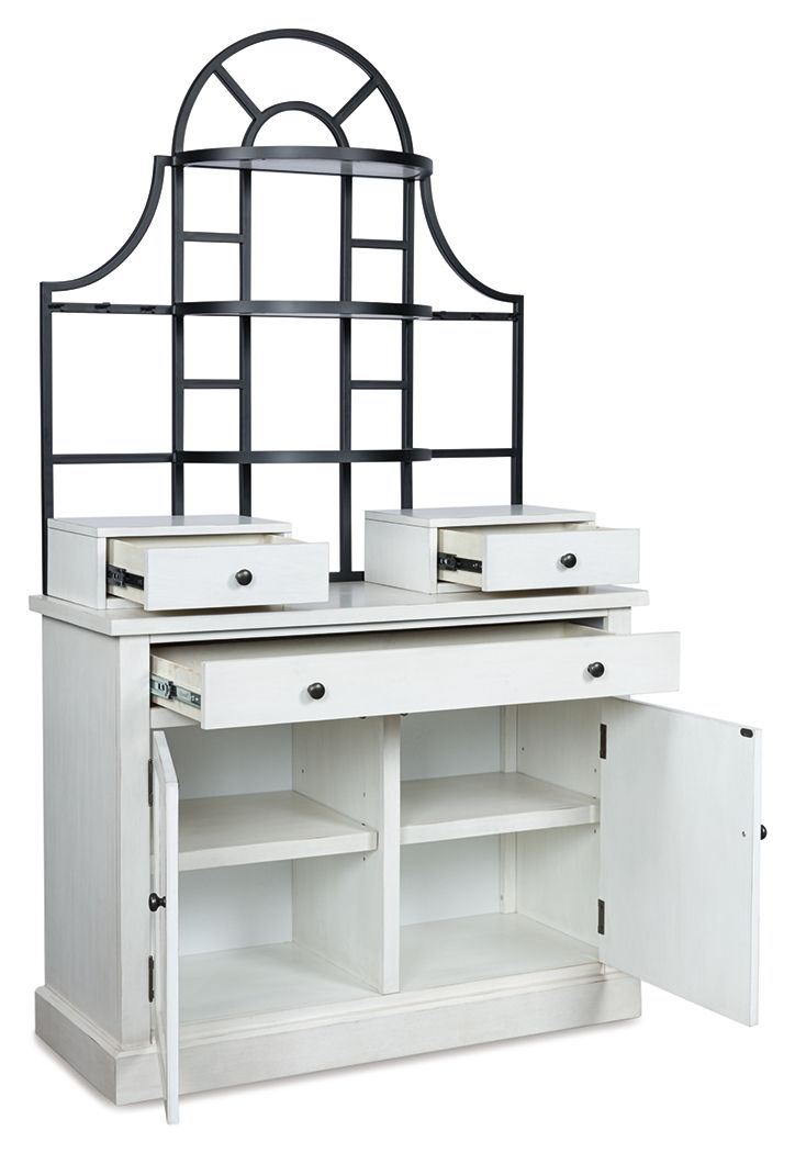Greddinton - Baker's Rack - White - Best Buy Furniture