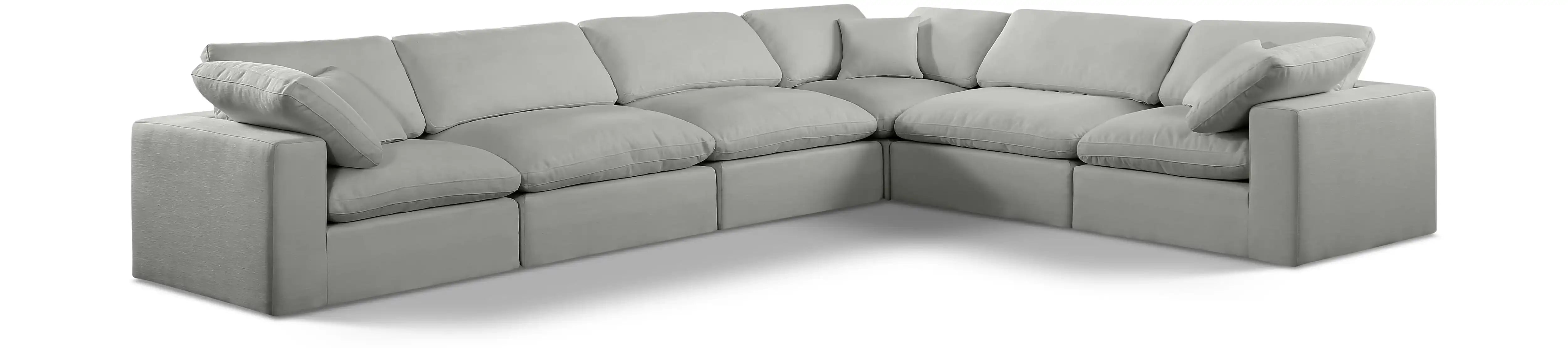 Comfy - 6 Piece Linen Modular Corner Sectional - Best Buy Furniture