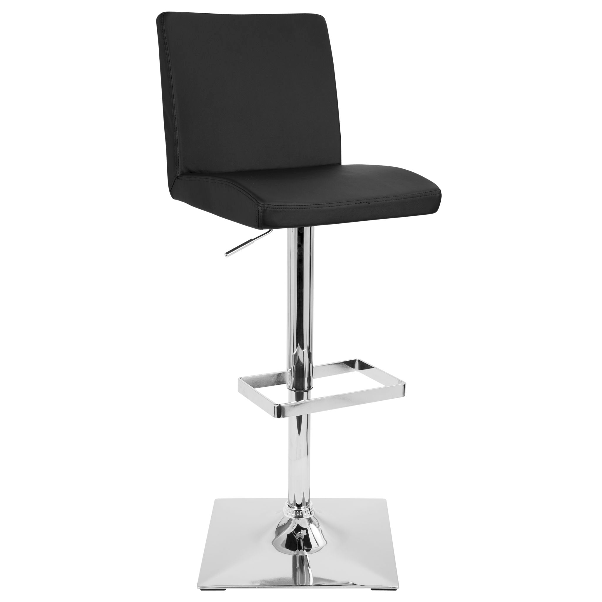 Captain - Contemporary Adjustable Barstool With Swivel - Black - Best Buy Furniture