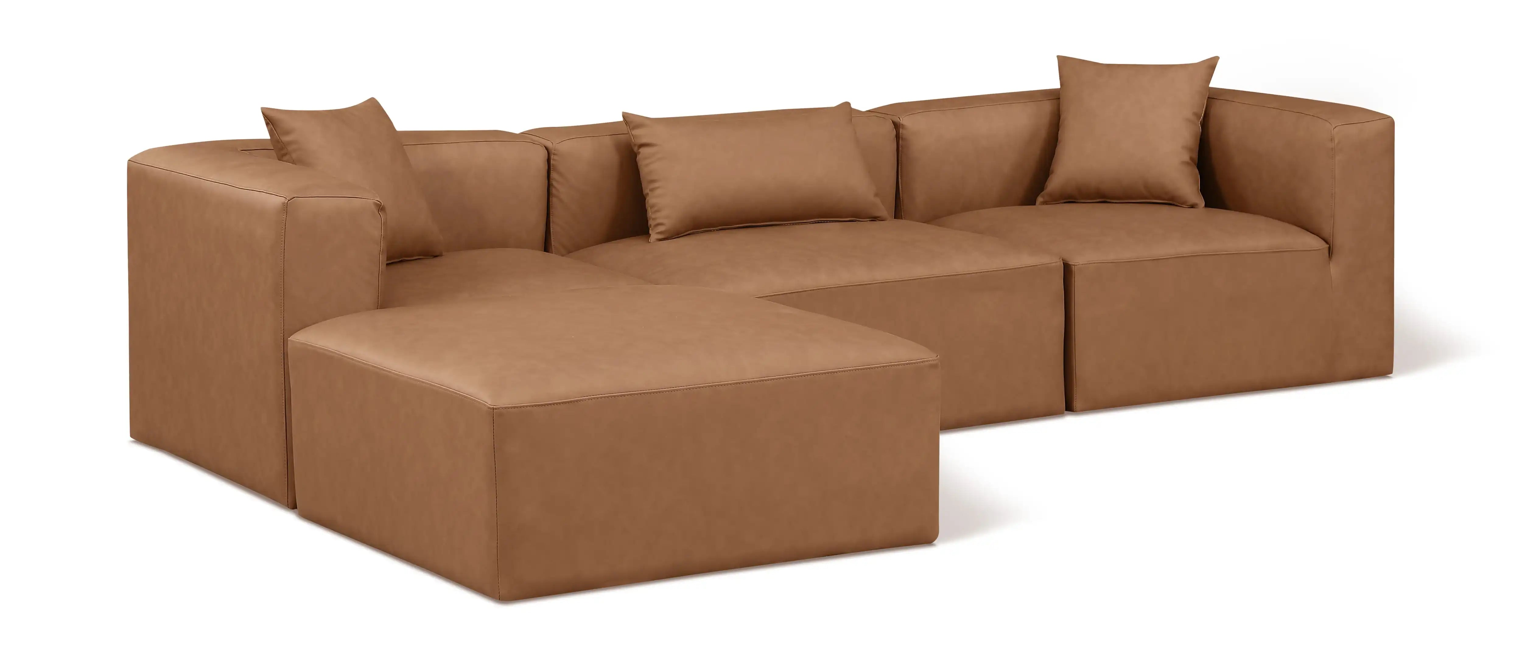 Cube - 4 Piece Modular Sectional With Chaise - Best Buy Furniture