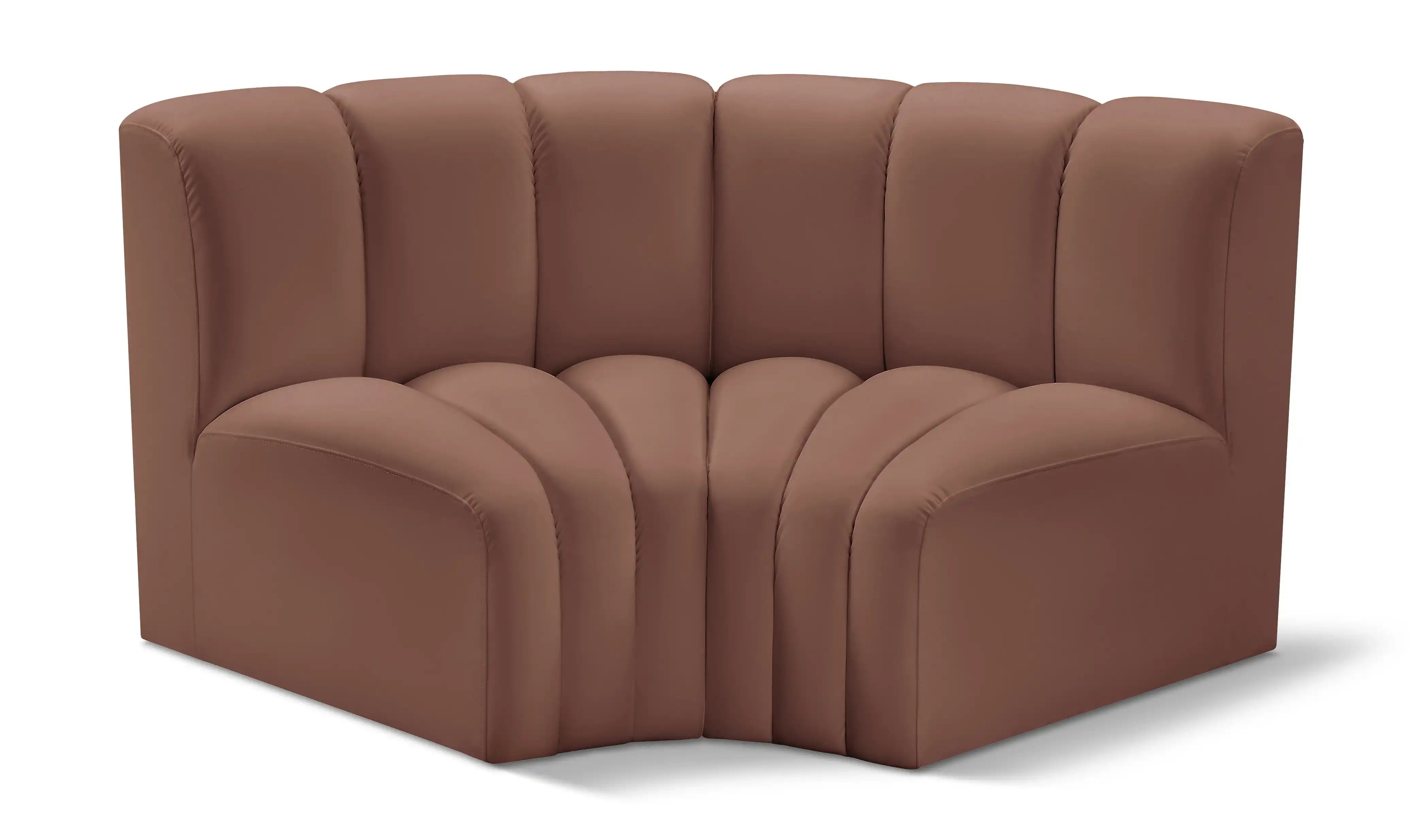 Arc - Faux Leather 2 Piece Modular Sofa - Best Buy Furniture