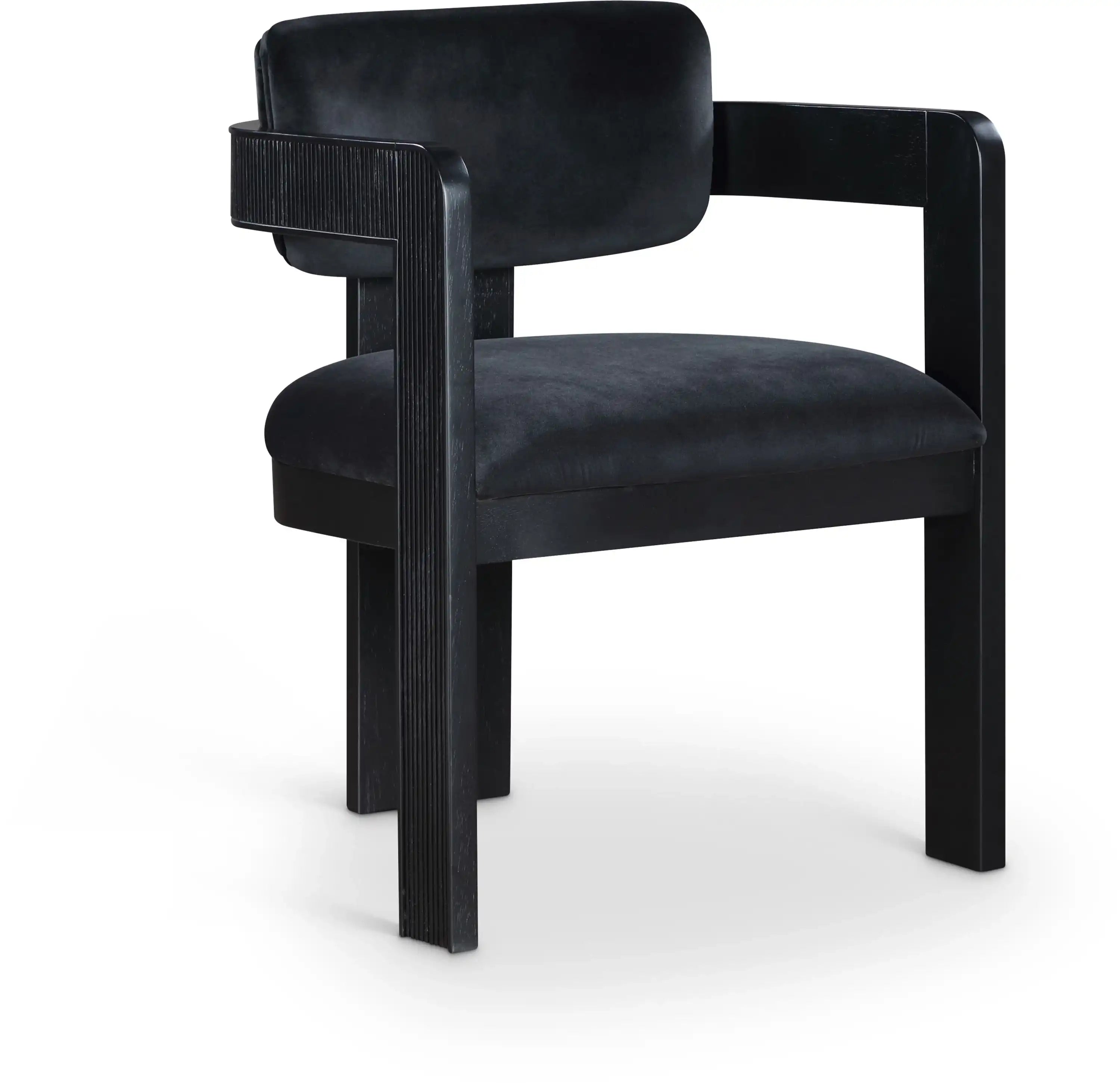 Sacha - Velvet Dining Chair With Black Base (Set of 2) - Best Buy Furniture