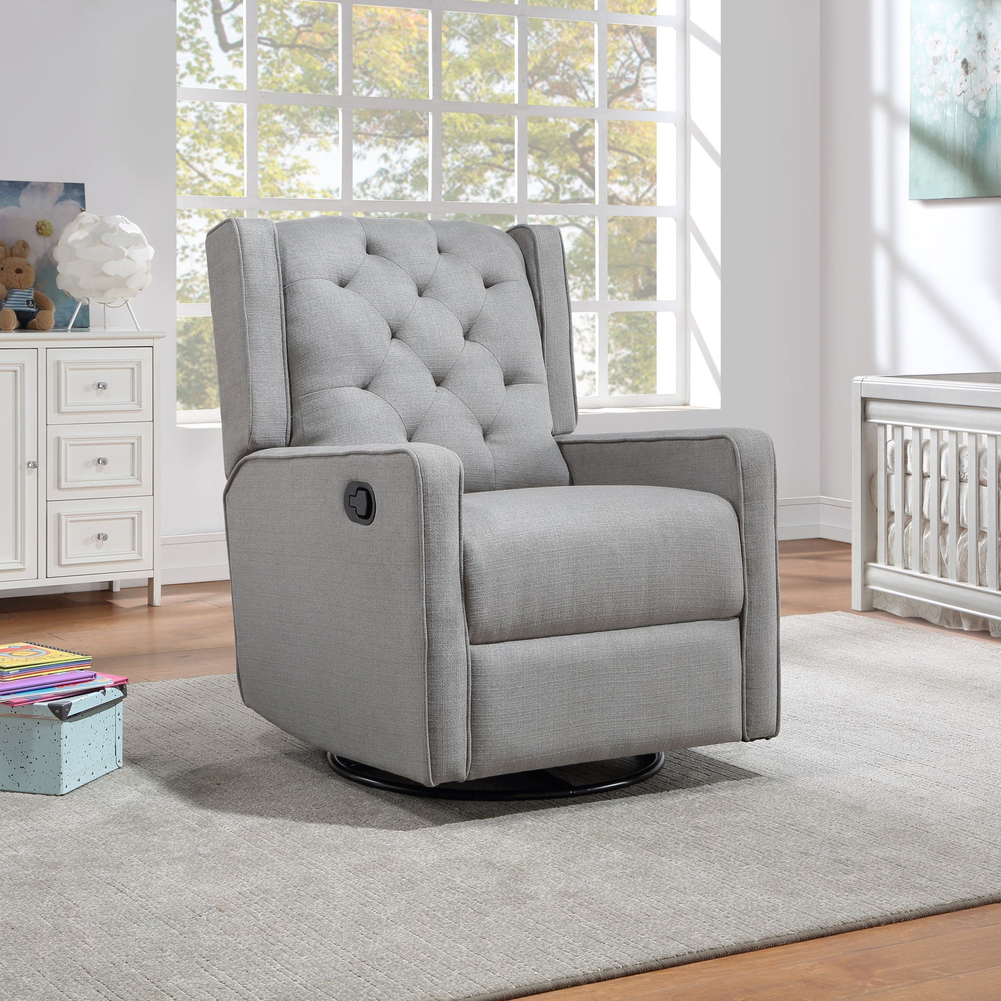 Milah - Gliding Swivel Recliner Tufted - Best Buy Furniture