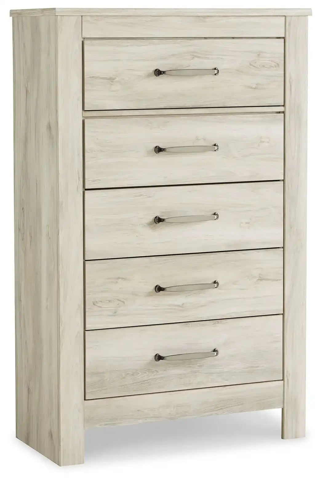 Bellaby - Five Drawer Chest - Whitewash - Best Buy Furniture