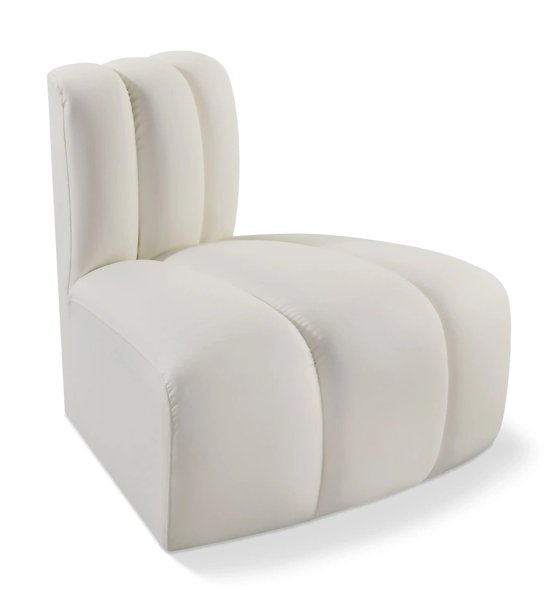 Arc - Faux Leather Reverse Corner Chair - Best Buy Furniture