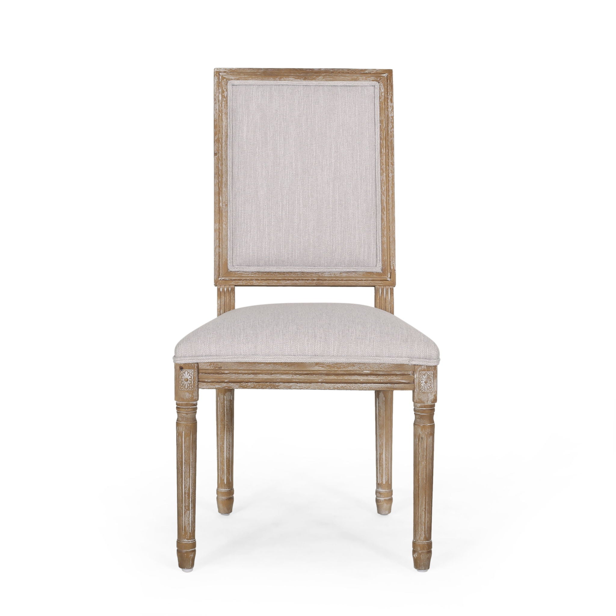 French Country Style Dining Chair With Upholstered Seating And Fluted Legs - Best Buy Furniture