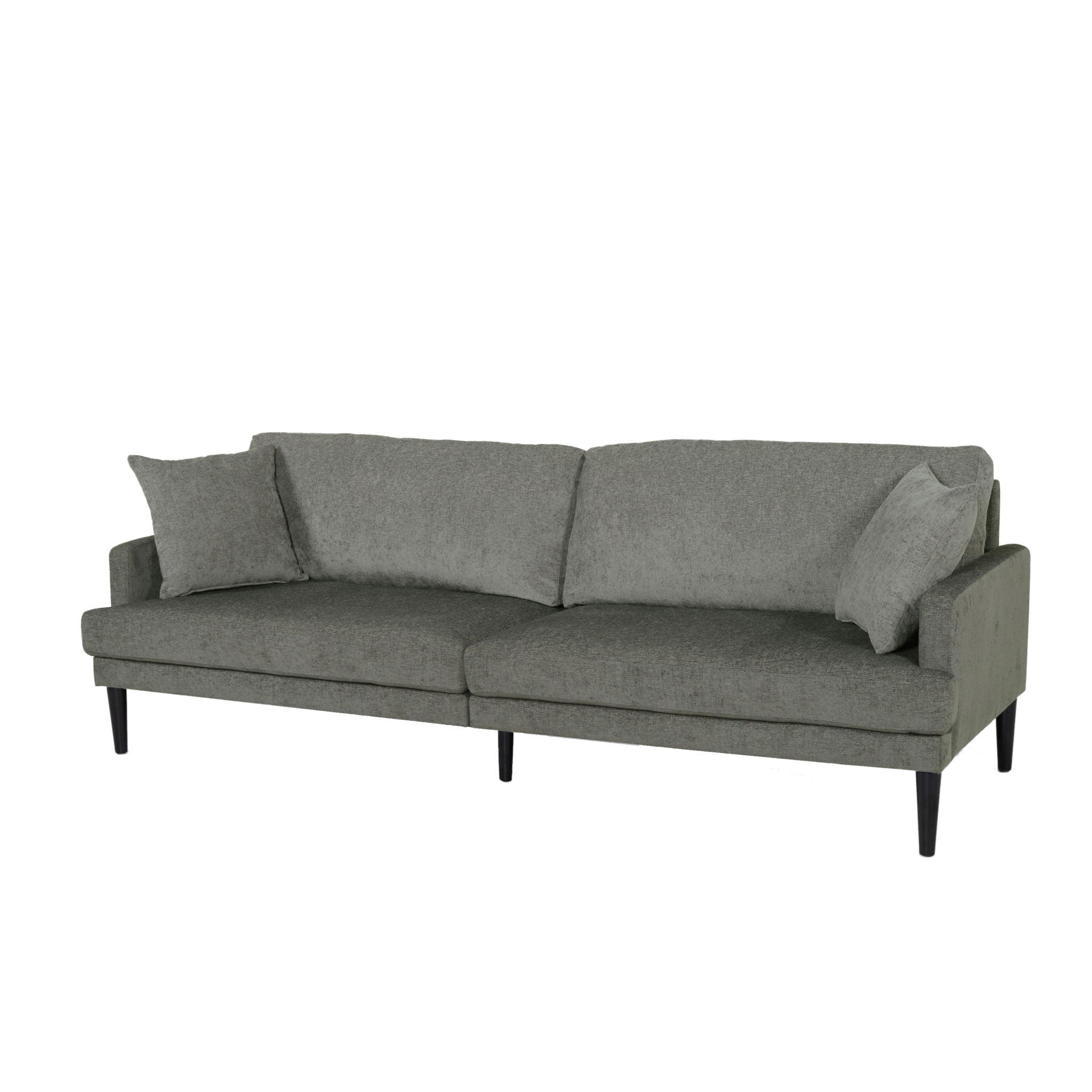 Contemporary 3 Seater Sofa With Plush Upholstery - Gray - Best Buy Furniture