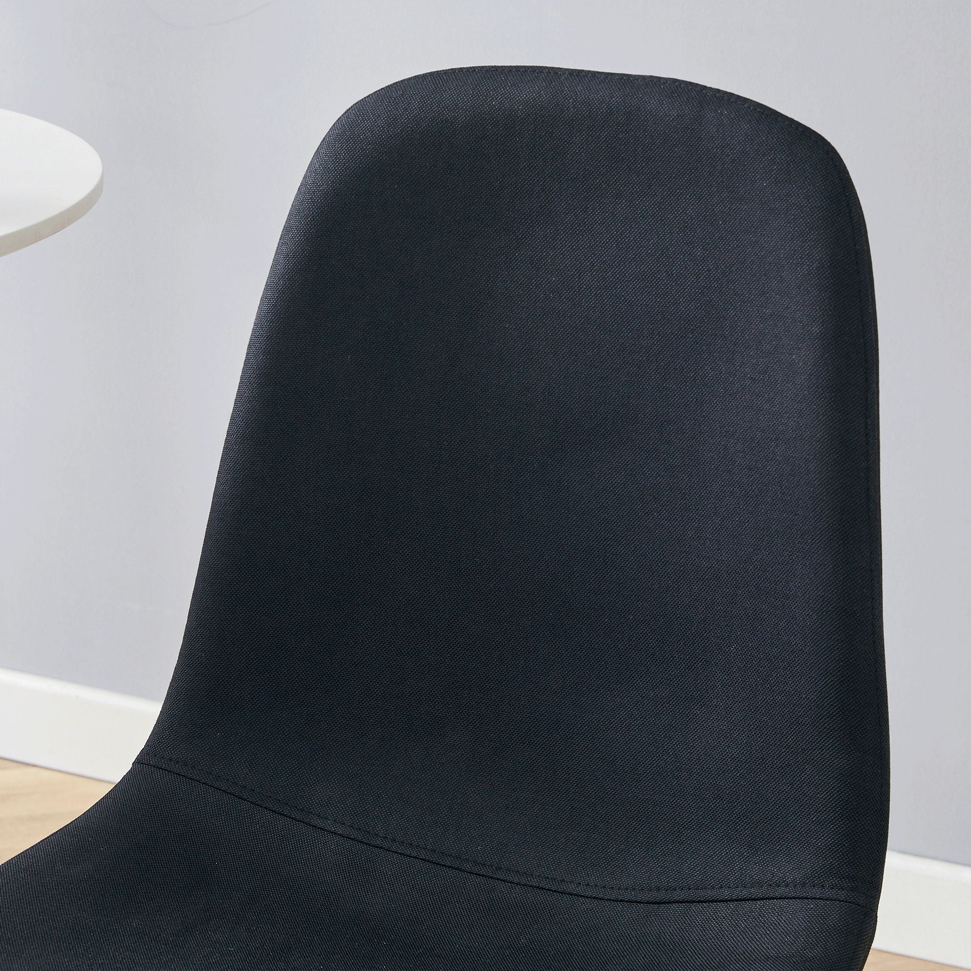 Modern Medieval Style Cushioned Side Chairs Set With Black Metal Legs For Kitchens - Best Buy Furniture