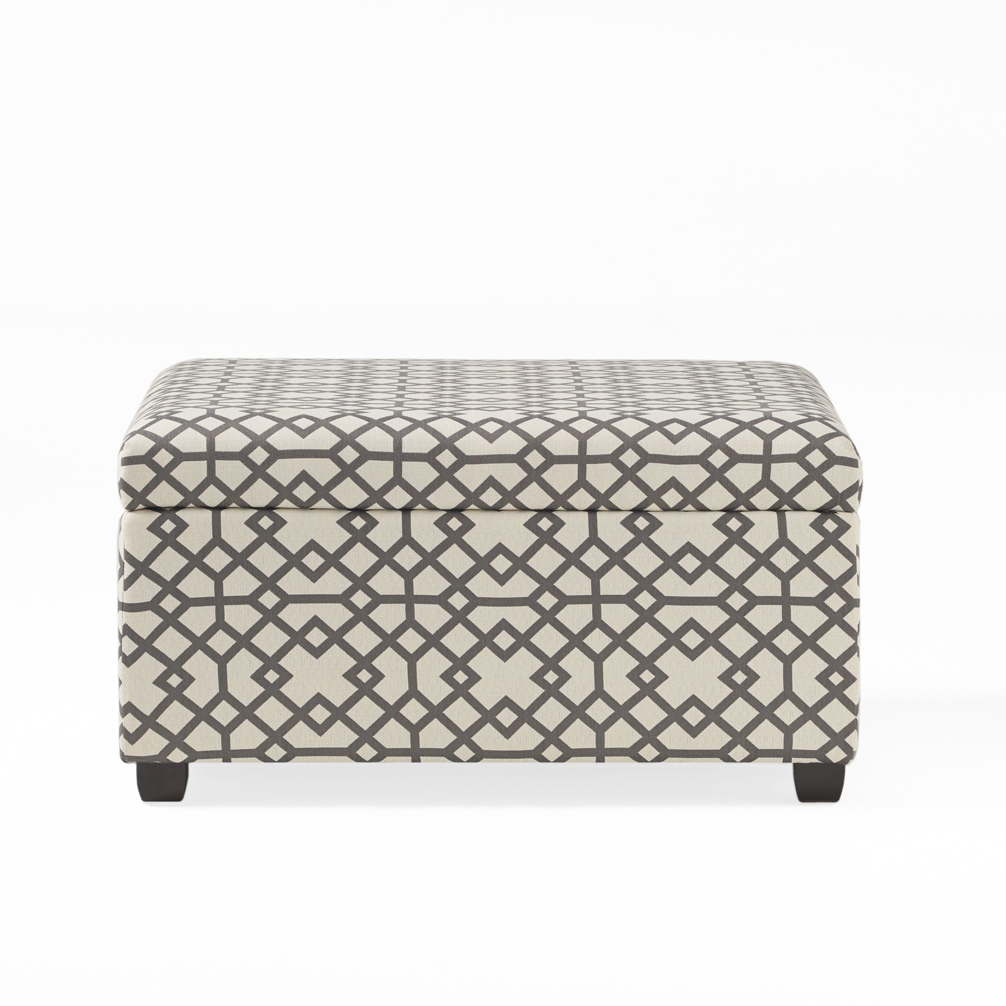 Richmond - Storage Ottoman With Unique Pattern And Ample Storage - Gray - Best Buy Furniture