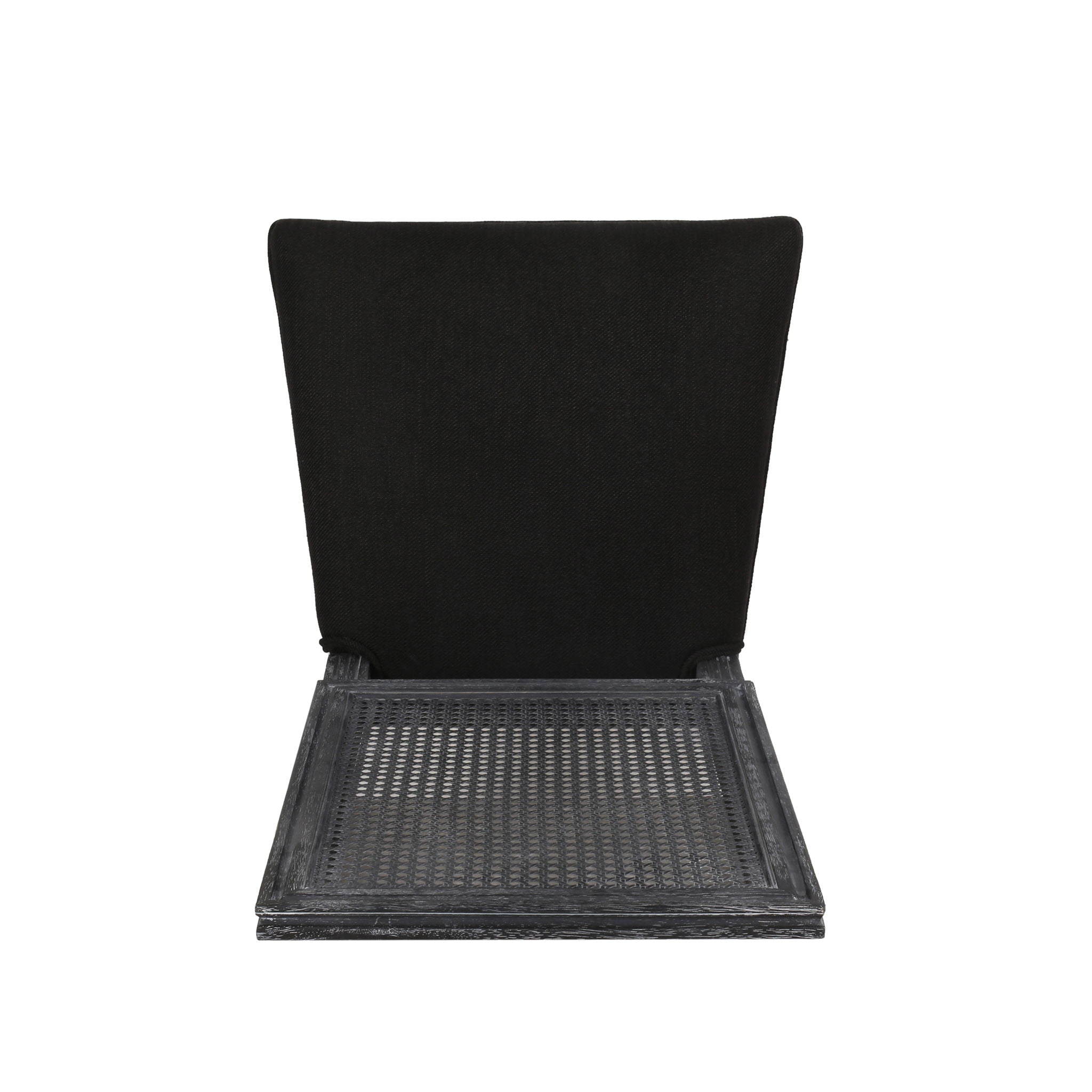 French Country Dining Chair With Rectangular Cane Backrest And Smooth Upholstered Seating - Best Buy Furniture