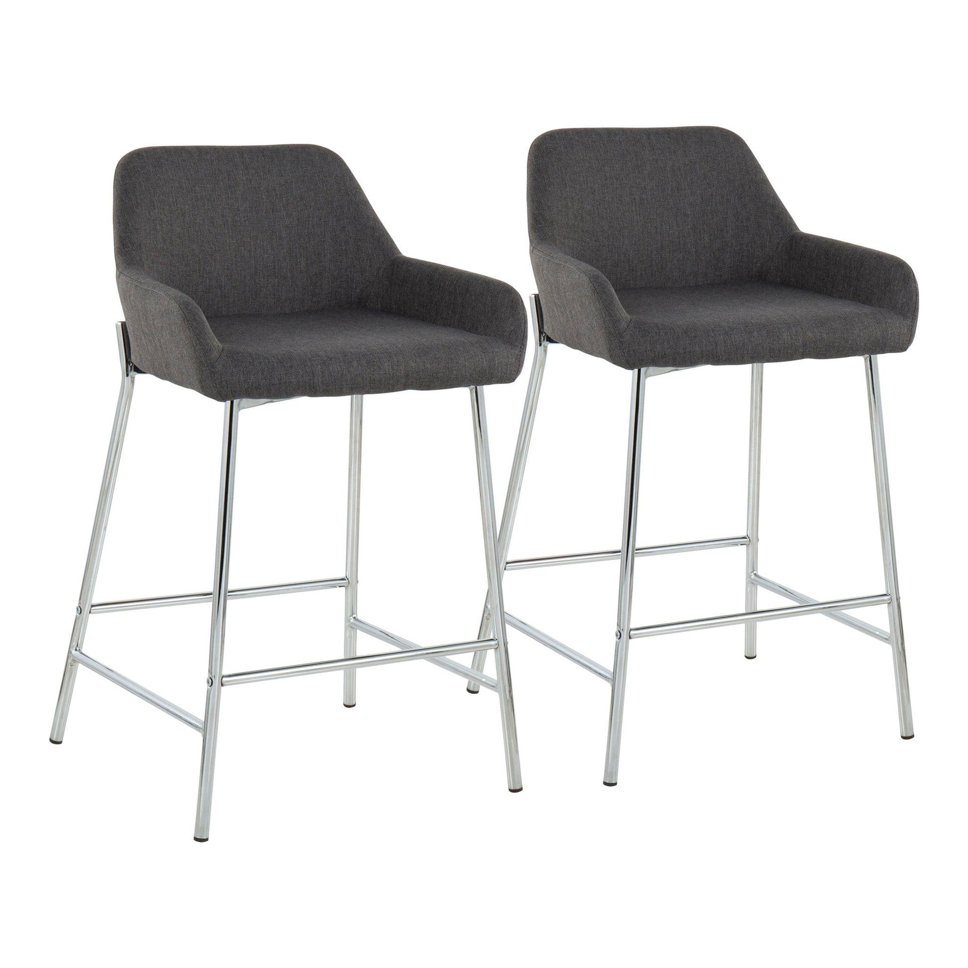 Daniella - Contemporary Fixed Height Counter Stool With Metal Legs (Set of 2) - Best Buy Furniture
