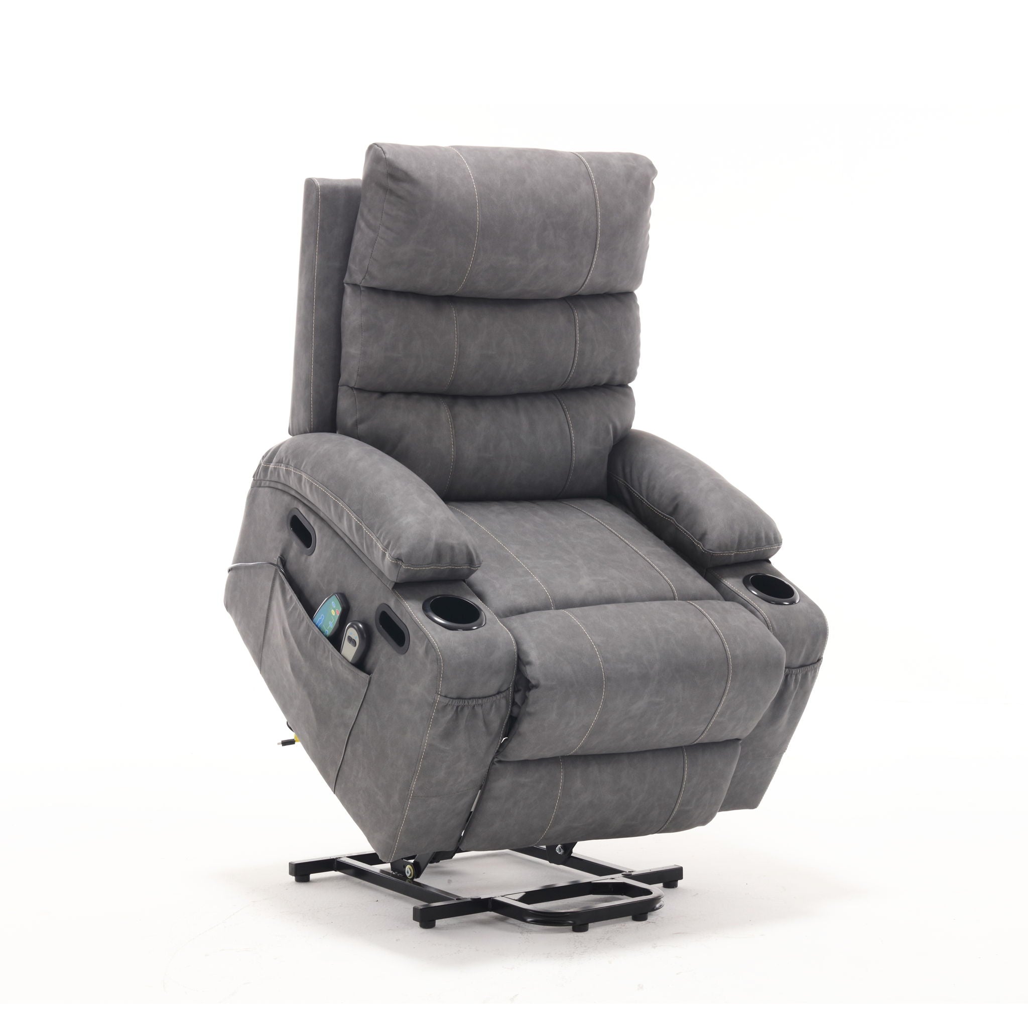 Cozy Electric Power Lift Recliner Chair Sofa For Elderly With Vibration Massage And Lumbar Heat - Best Buy Furniture