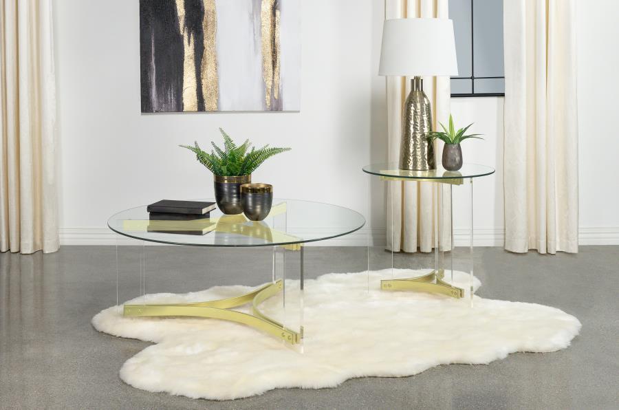 Janessa - Acrylic Coffee And End Table Set - Best Buy Furniture