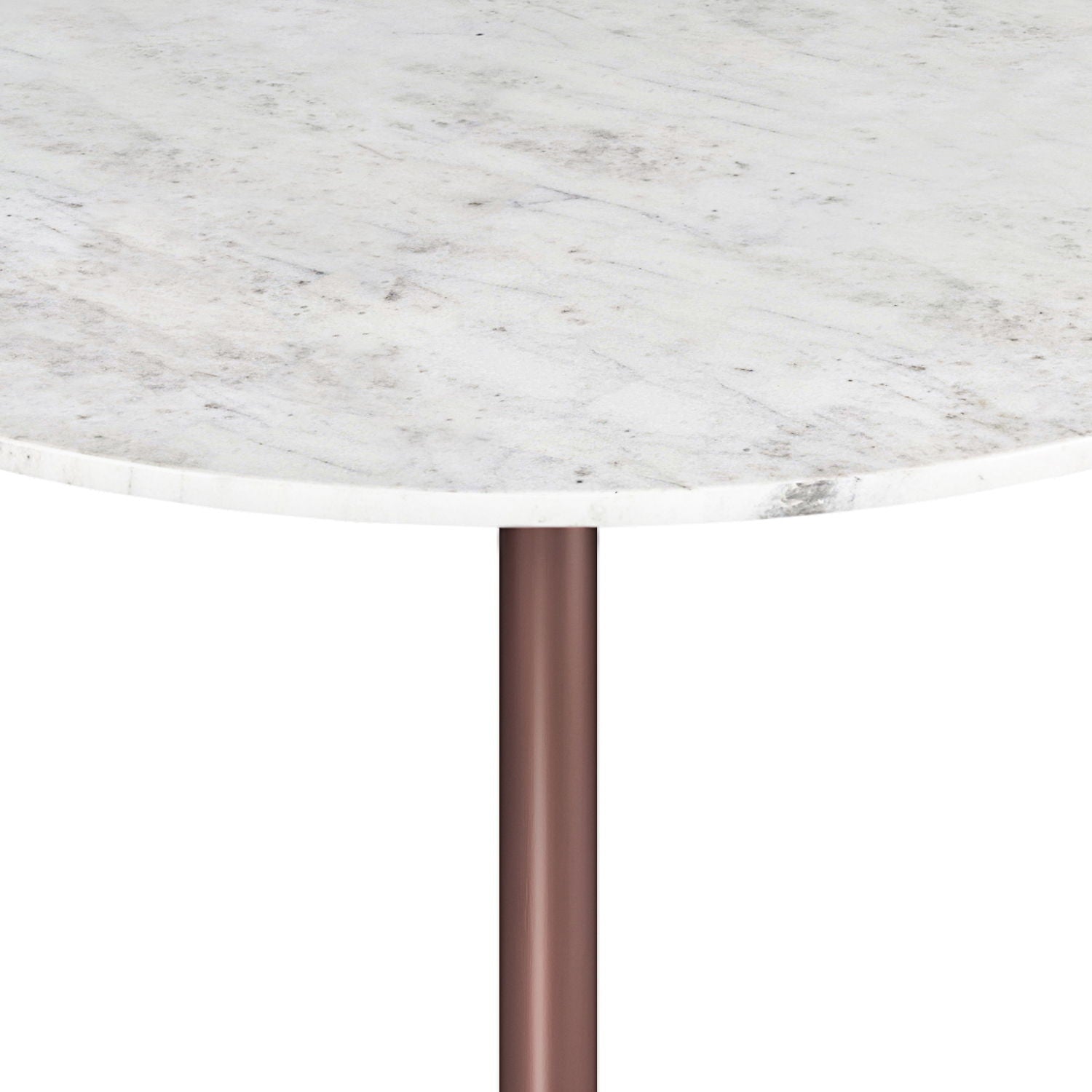 Osborne - Round Dining Table - White / Copper - Best Buy Furniture