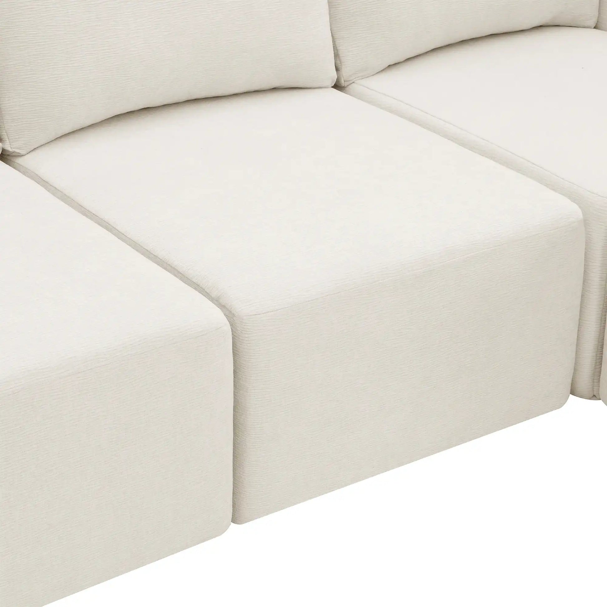 Luxury Cloud Modular U Shaped Sectional Sofa with Ottoman Compressed Foam - Best Buy Furniture