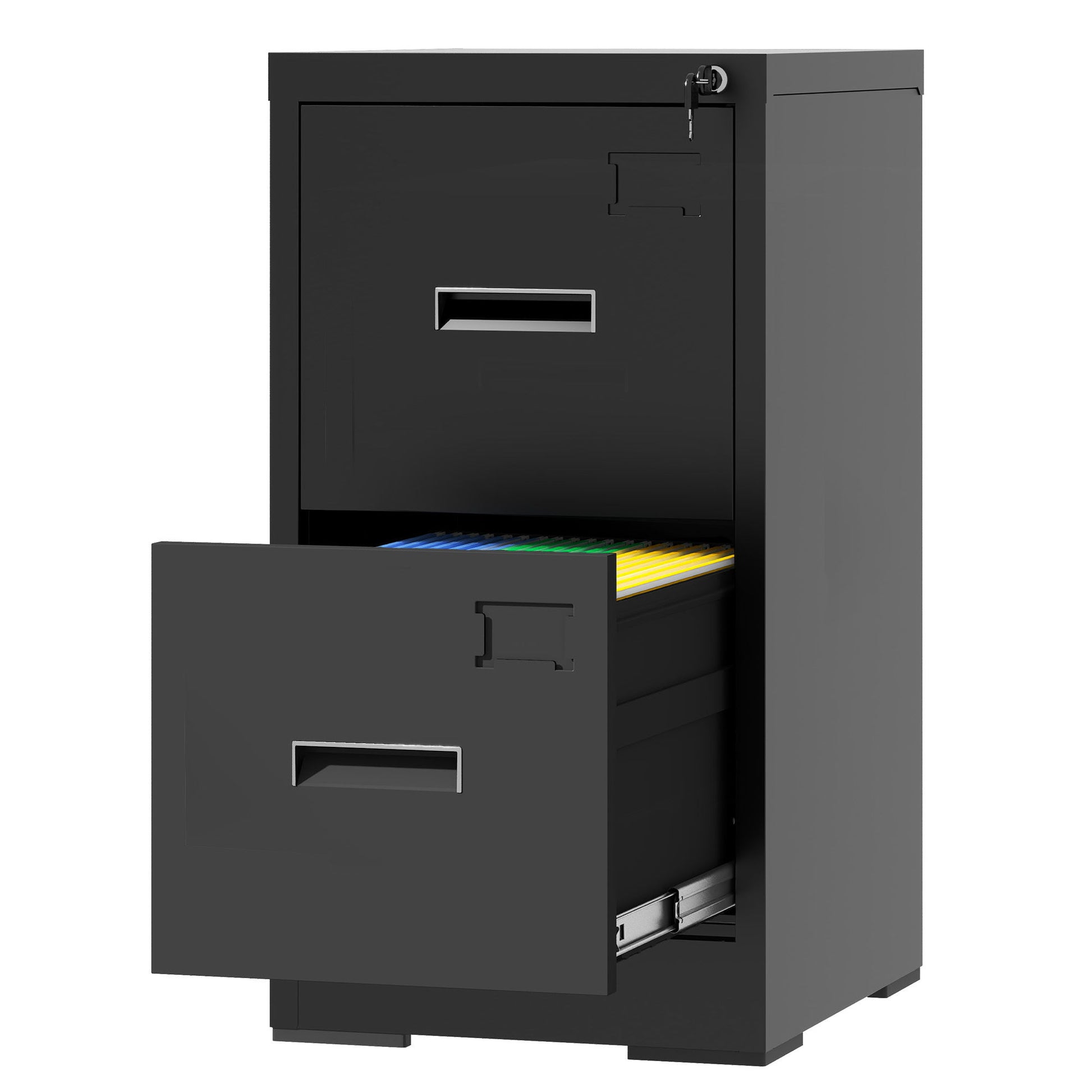 Modern Drawer Metal Vertical File Cabinet With Lock And Card Slot For Office - Best Buy Furniture