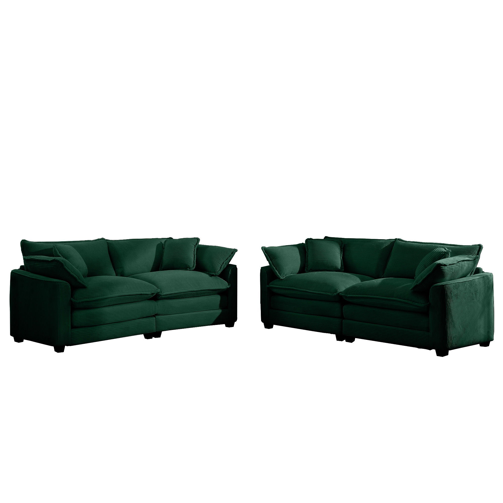 Elegant Corduroy Oversized Sectional Sofa Set With Deep Seats And Flexible Layout - Best Buy Furniture