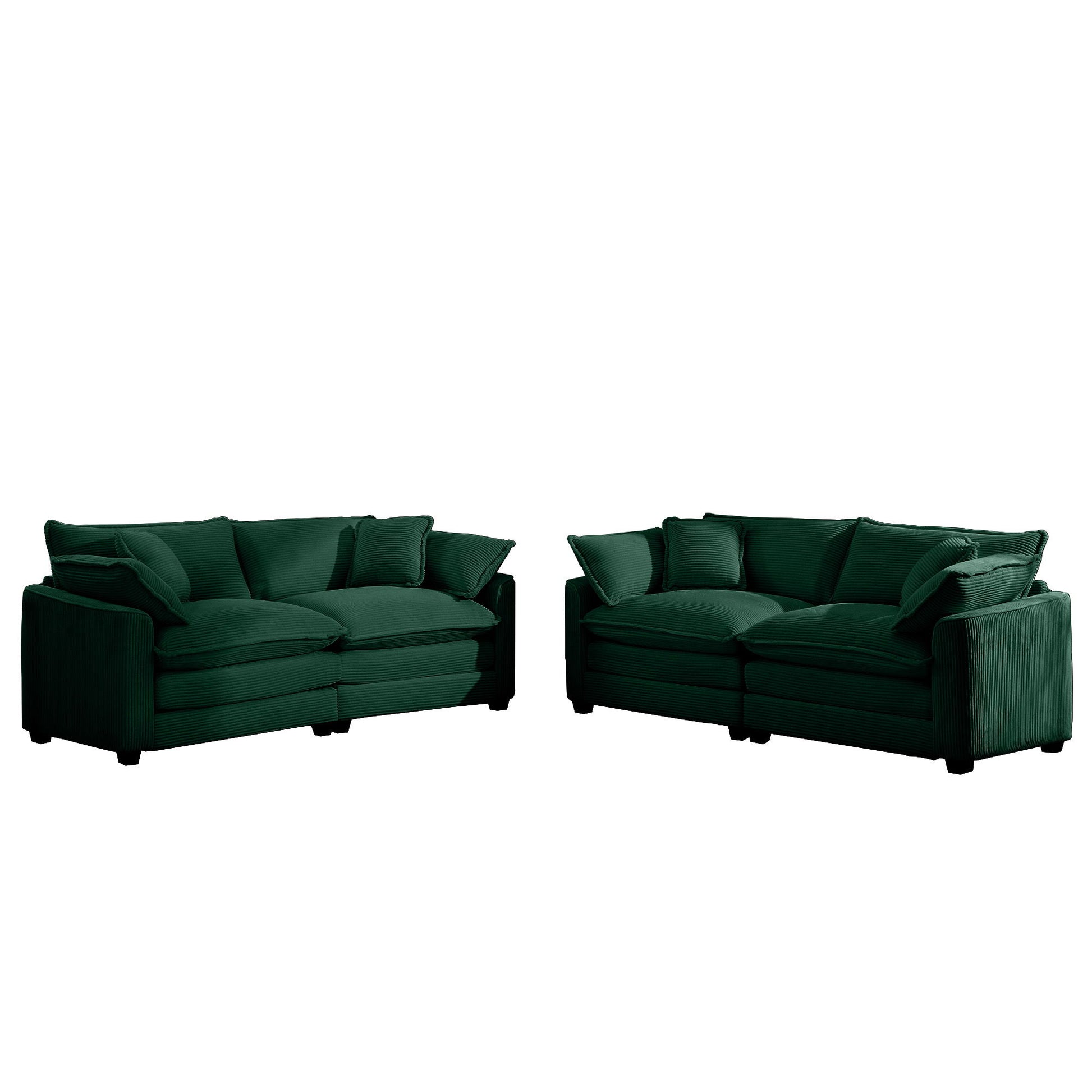 Elegant Corduroy Oversized Sectional Sofa Set With Deep Seats And Flexible Layout - Best Buy Furniture