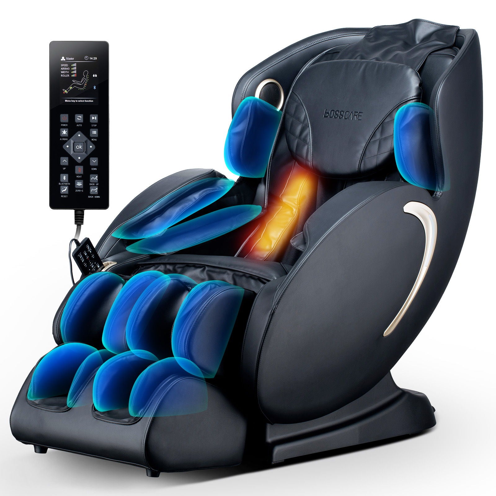 Bosscare - 3D Zero Gravity Massage Chair, Full Body Shiatsu Recliner With App - Best Buy Furniture