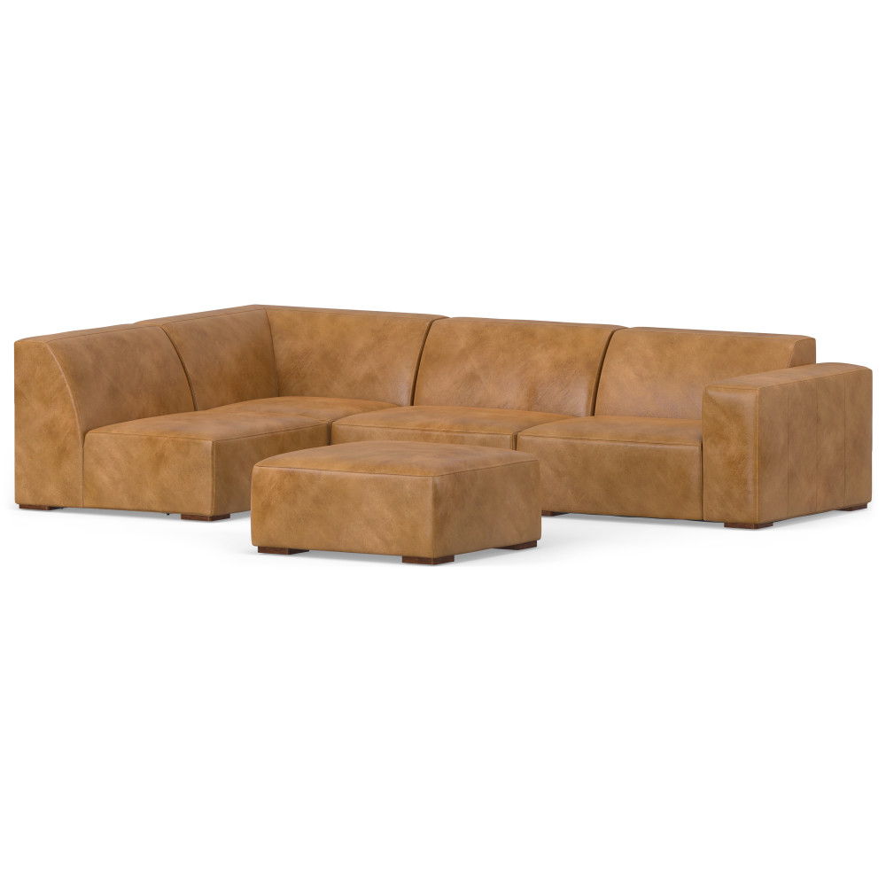 Rex - Handcrafted Sectional Sofa And Ottoman - Best Buy Furniture