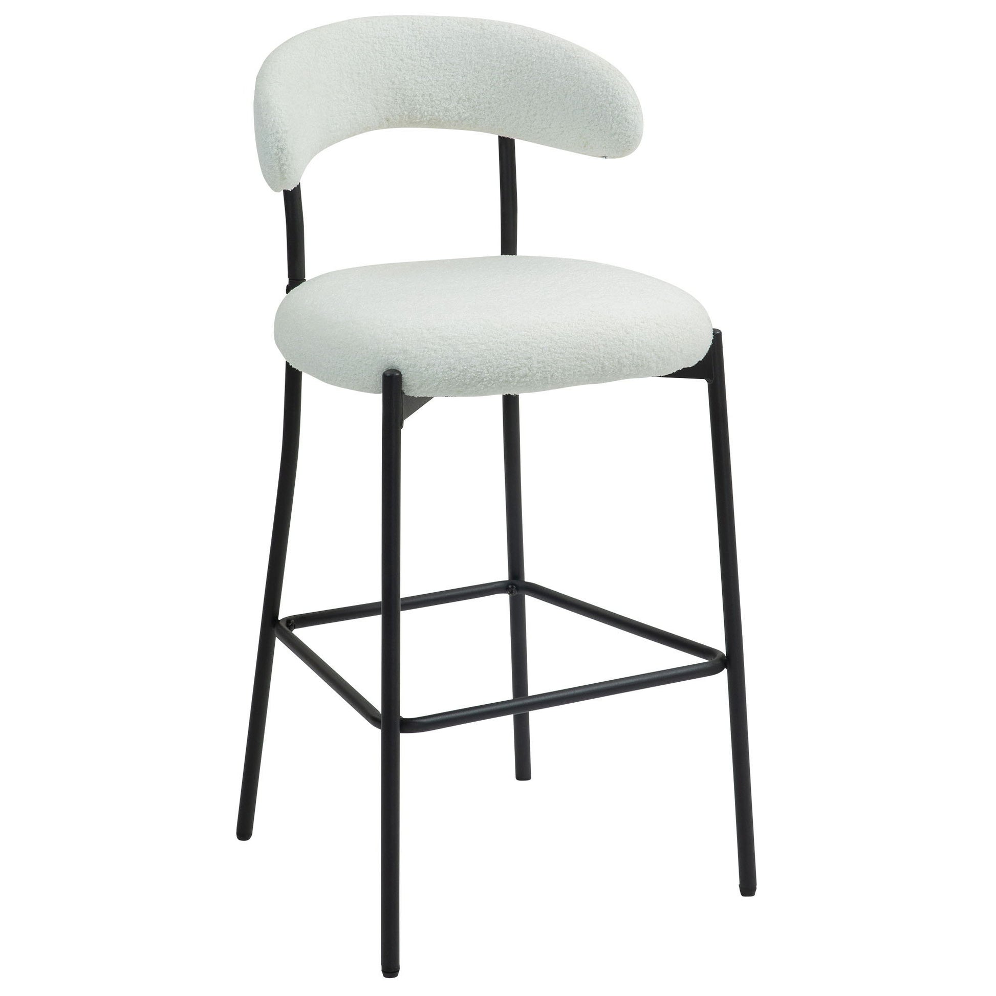 Counter Height Bar Stools With Powder Coating Base And Footrest - Best Buy Furniture