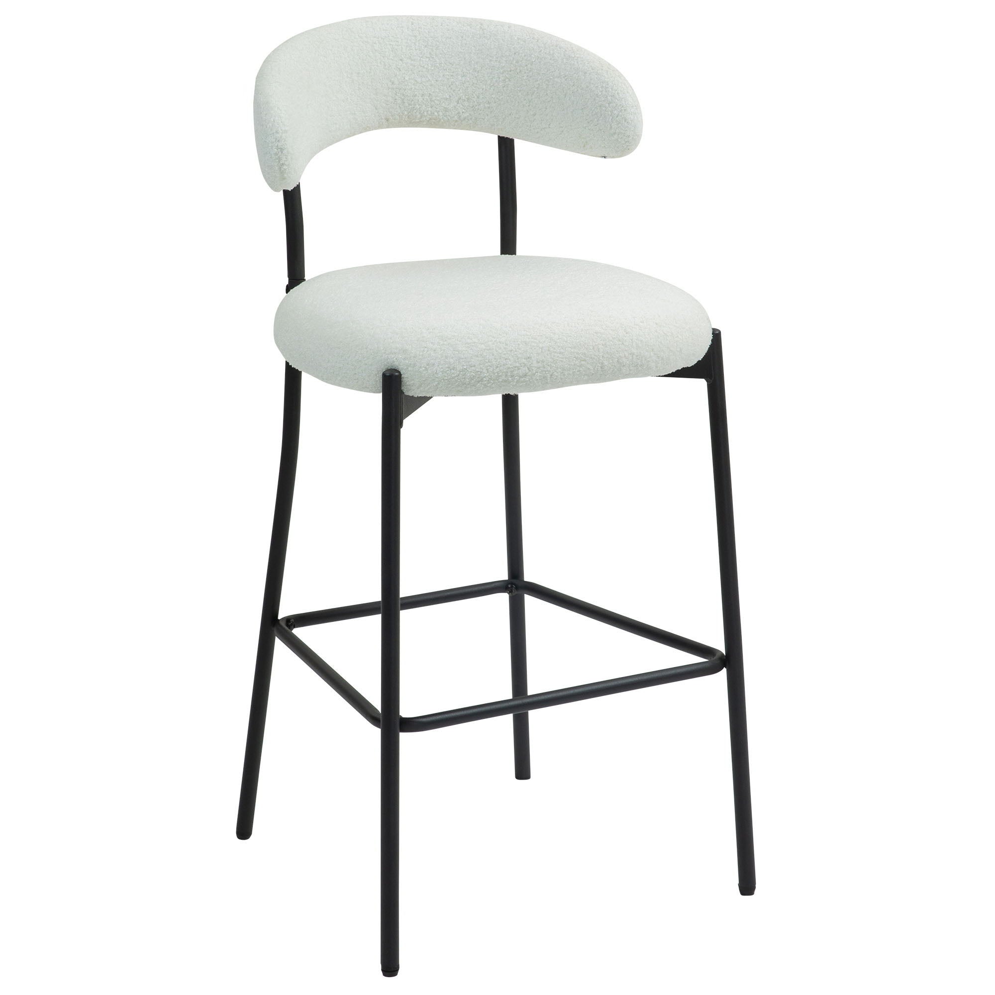 Counter Height Bar Stools With Powder Coating Base And Footrest - Best Buy Furniture
