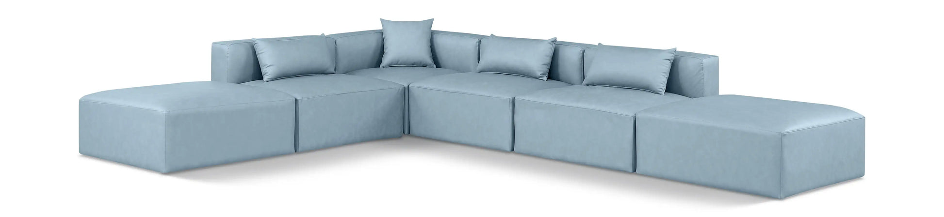 Cube - 6 Piece Modular Corner Armless Sectional - Best Buy Furniture