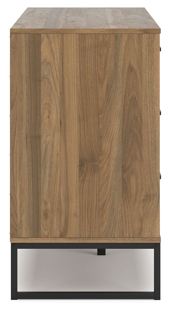 Deanlow - Six Drawer Dresser - Honey - Best Buy Furniture