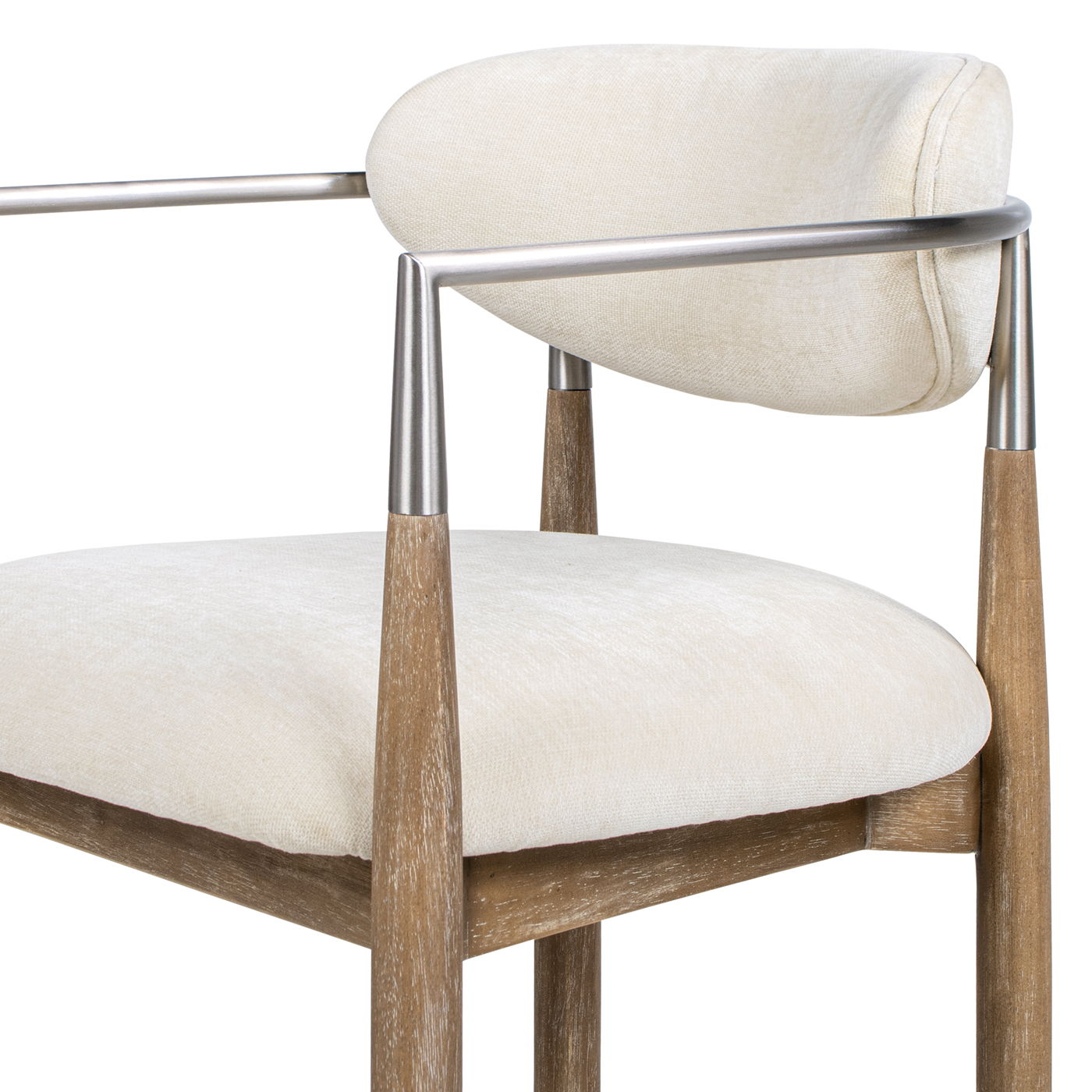 Artemis - Mixed Material Upholstered Counter Stool - Warm White - Best Buy Furniture