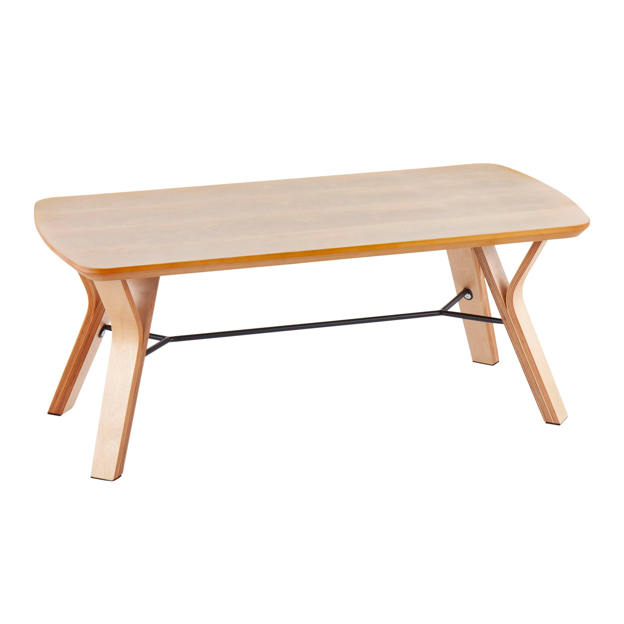 Folia - Mid-Century Modern Coffee Table - Natural - Best Buy Furniture
