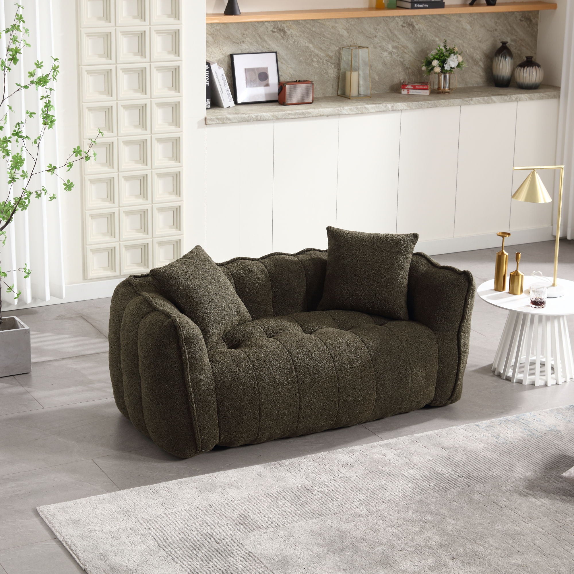 Cozy Beanbag Chair With High Resilience Foam Core For 2 - Best Buy Furniture